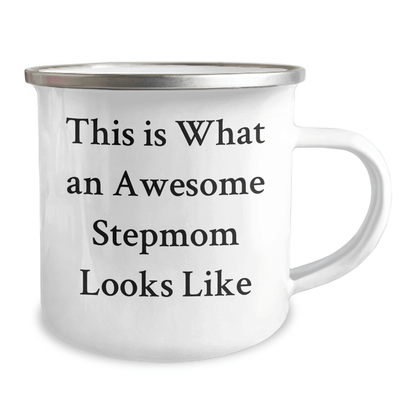 Funny Stepmom Gifts from Friends for Awesome Stepmoms on Graduation - This Is What An Awesome Stepmom Looks Like, Camping Mug - Victory Thru Vision 