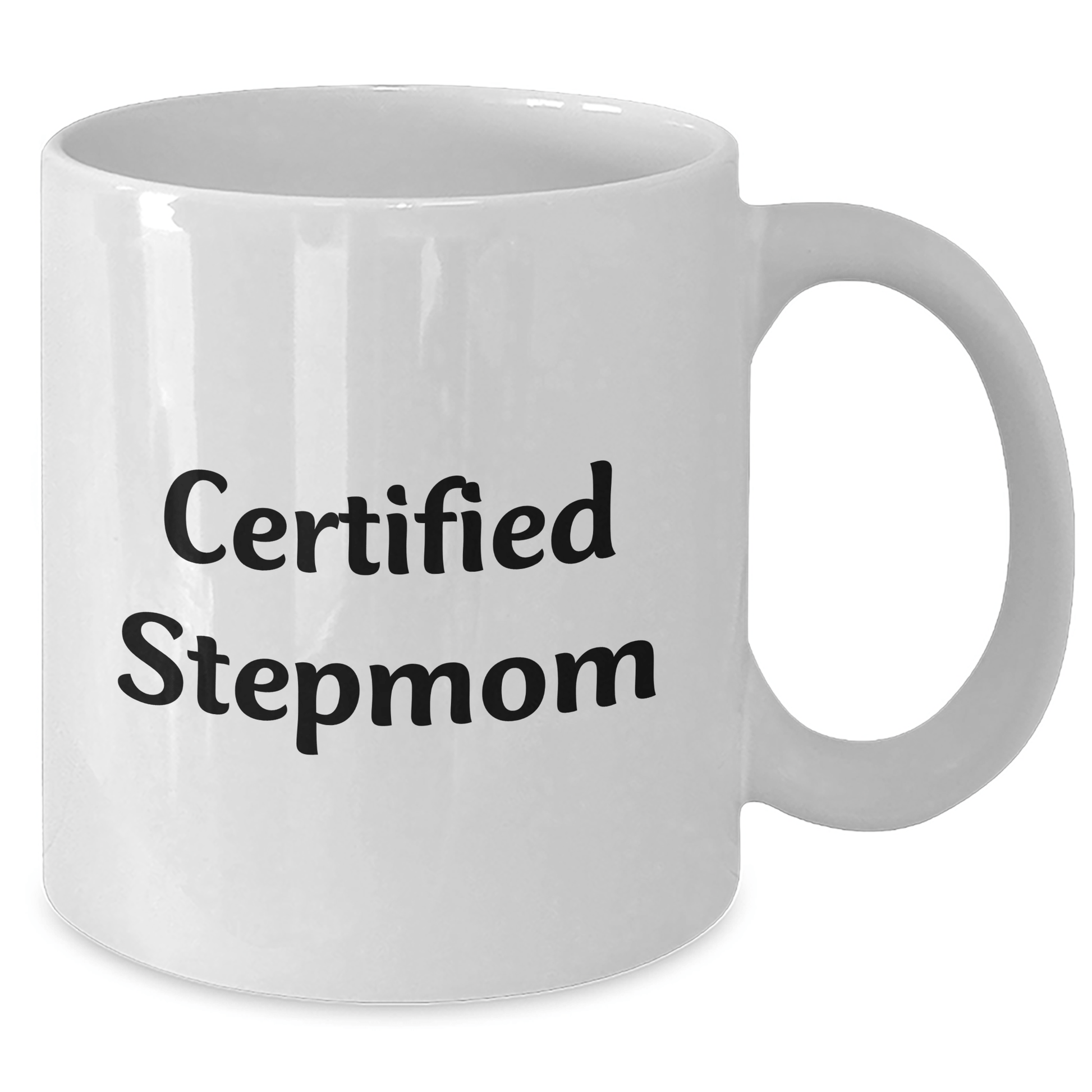Funny Stepmom Gifts from Men, Women, Family, Friends - 'Certified Stepmom' White Coffee Mug for Stepmom, Father's Day Unique Gifts - Victory Thru Vision