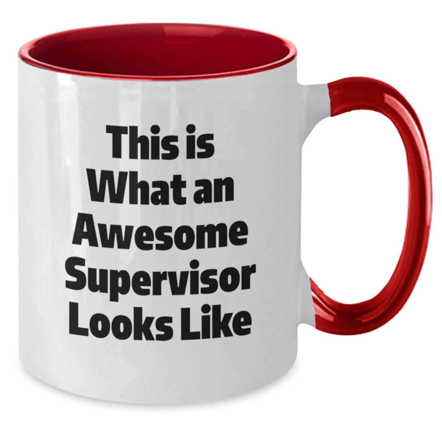 Funny Supervisor Gifts for Men - This Is What An Awesome Supervisor Looks Like, Two Tone Coffee Mug - Gifts from Men, for Supervisor - Victory Thru Vision