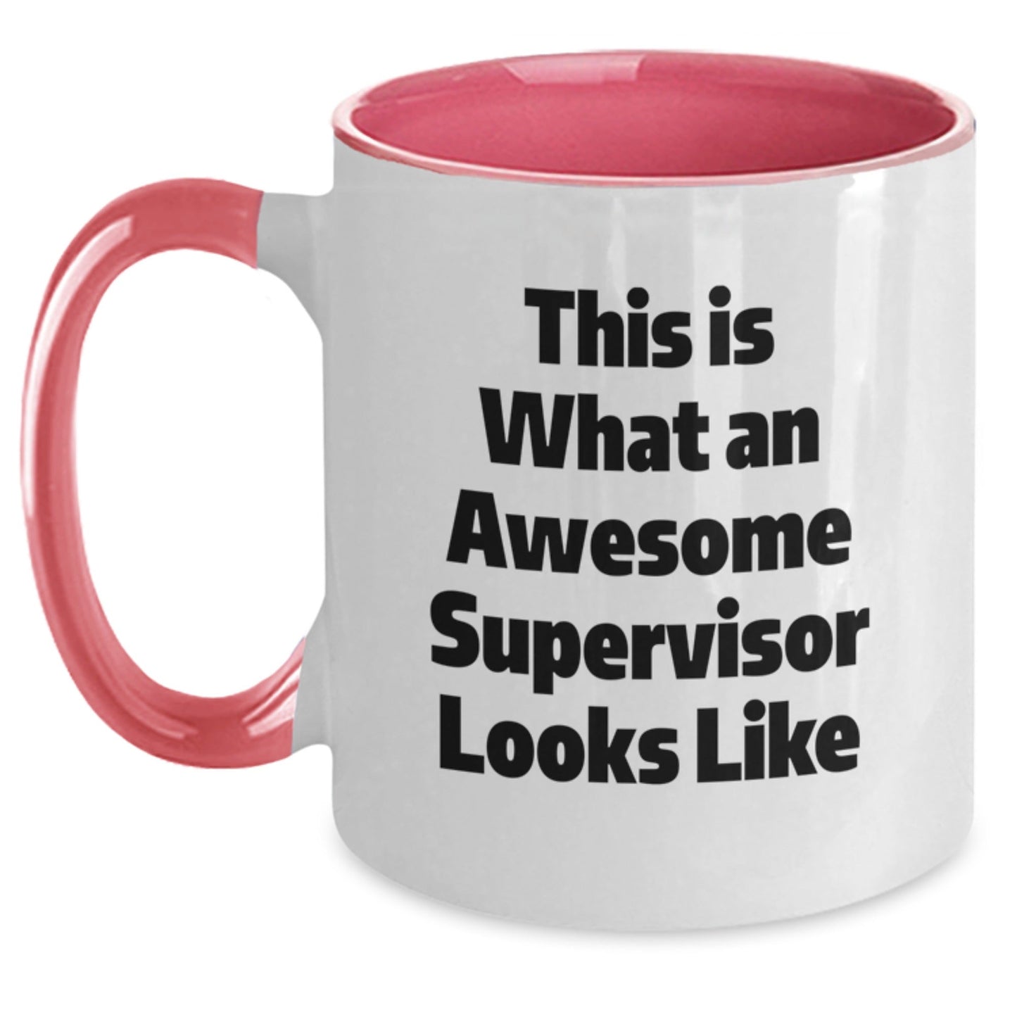 Funny Supervisor Gifts for Men - This Is What An Awesome Supervisor Looks Like, Two Tone Coffee Mug - Gifts from Men, for Supervisor - Victory Thru Vision