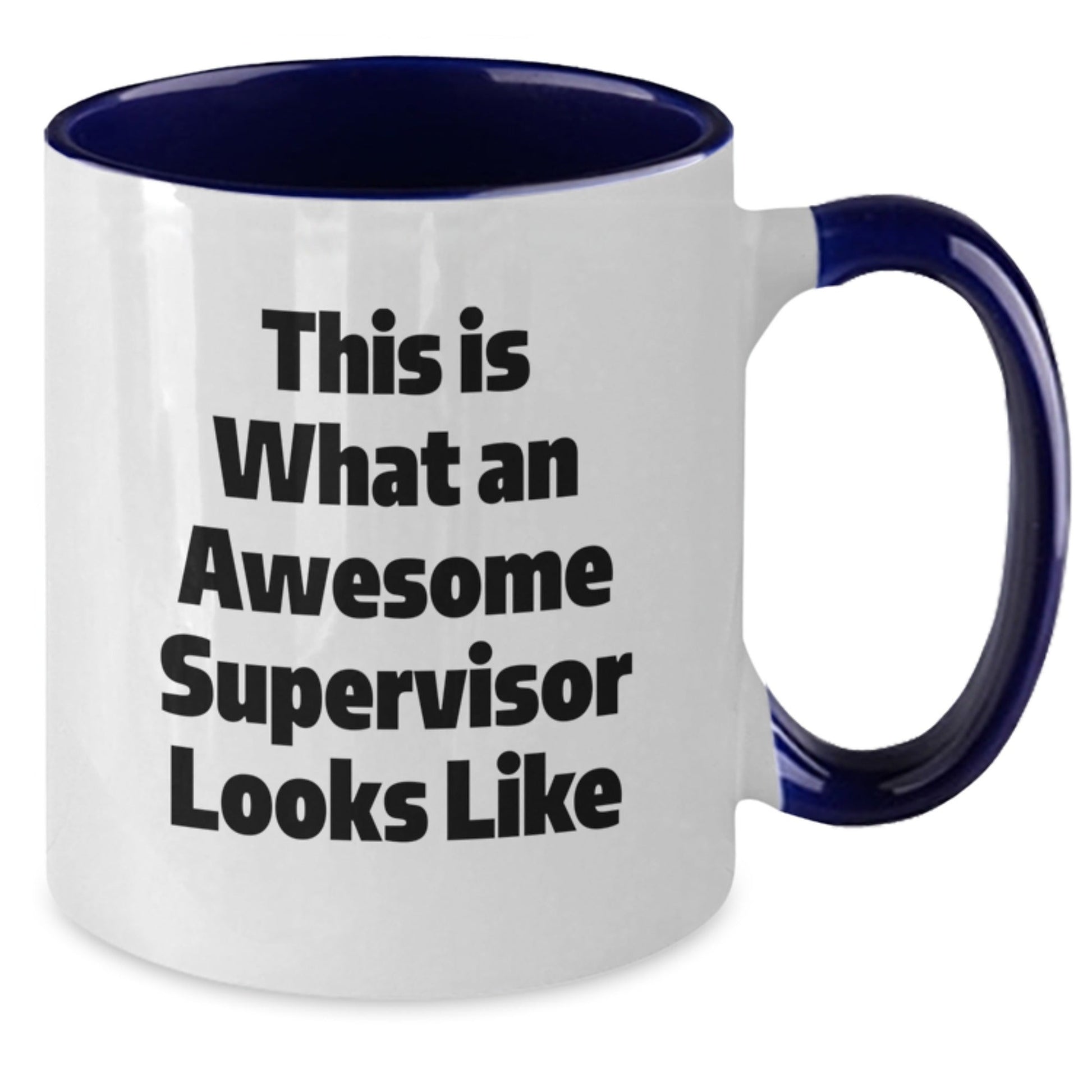 Funny Supervisor Gifts for Men - This Is What An Awesome Supervisor Looks Like, Two Tone Coffee Mug - Gifts from Men, for Supervisor - Victory Thru Vision