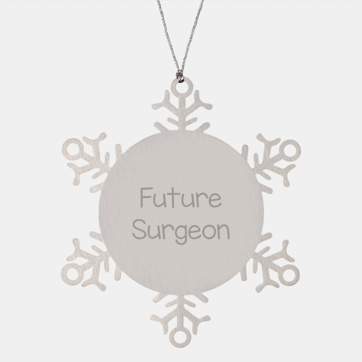 Funny Surgeon Gifts from Men, Inspirational Snowflake Ornament for Future Surgeons, Christmas Unique Gifts for Surgeon Coworkers, Friends, and Family - Victory Thru Vision