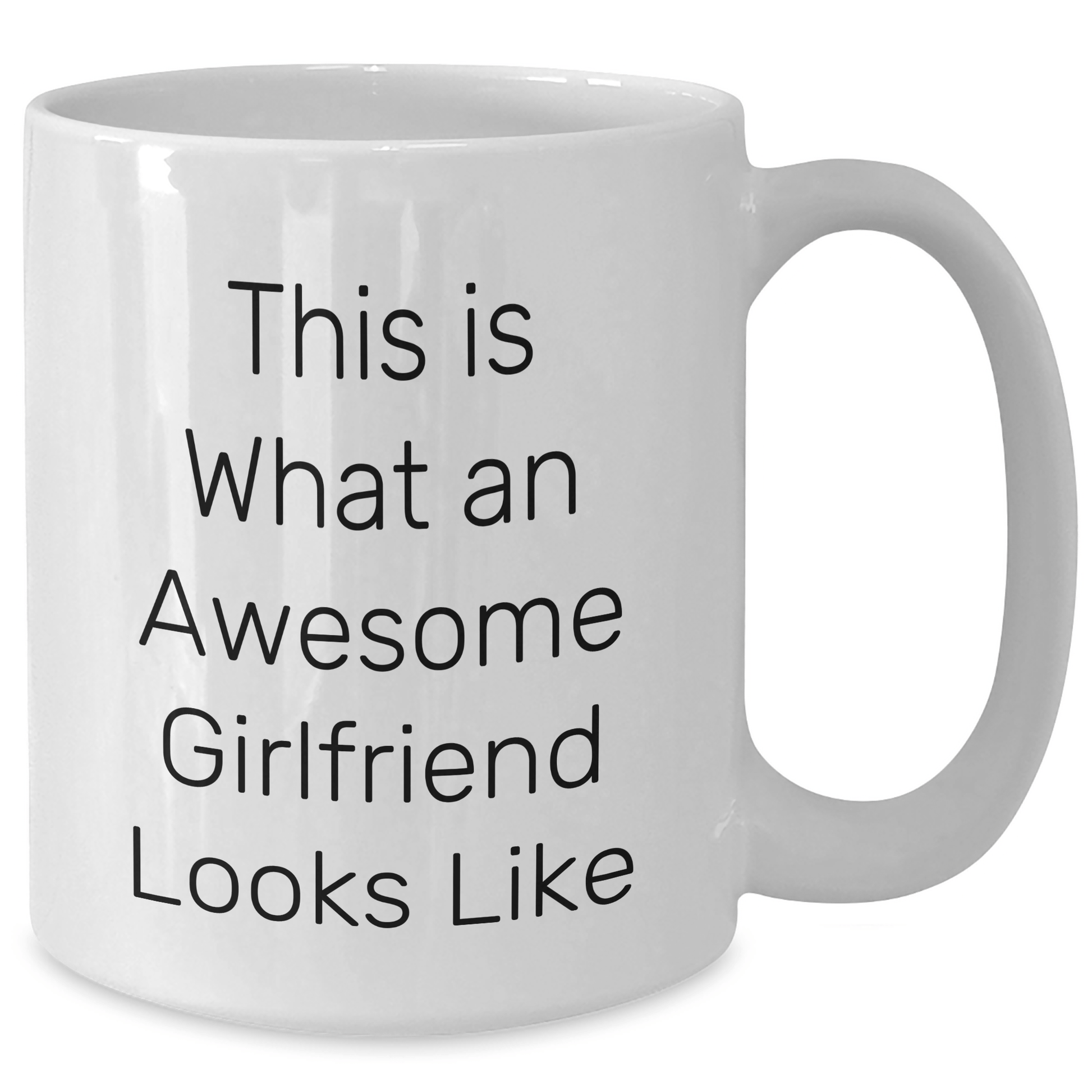 Funny Sweetheart Gifts from Men, Cute White Coffee Mugs for Her on Graduation, This Is What An Awesome Sweetheart Looks Like - Victory Thru Vision 