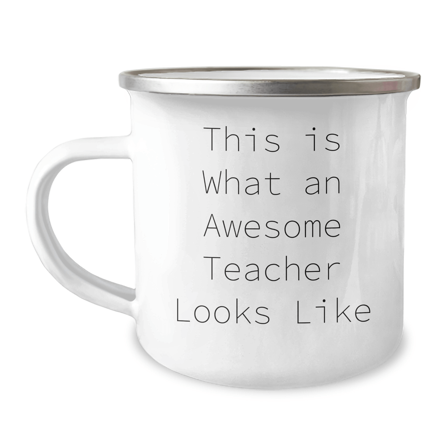Funny Teacher Gifts from Friends, Unique Camping Mug for Awesome Teachers, 'This Is What An Awesome Teacher Looks Like' Quote, Father's Day Unique Gifts for Men - Victory Thru Vision 