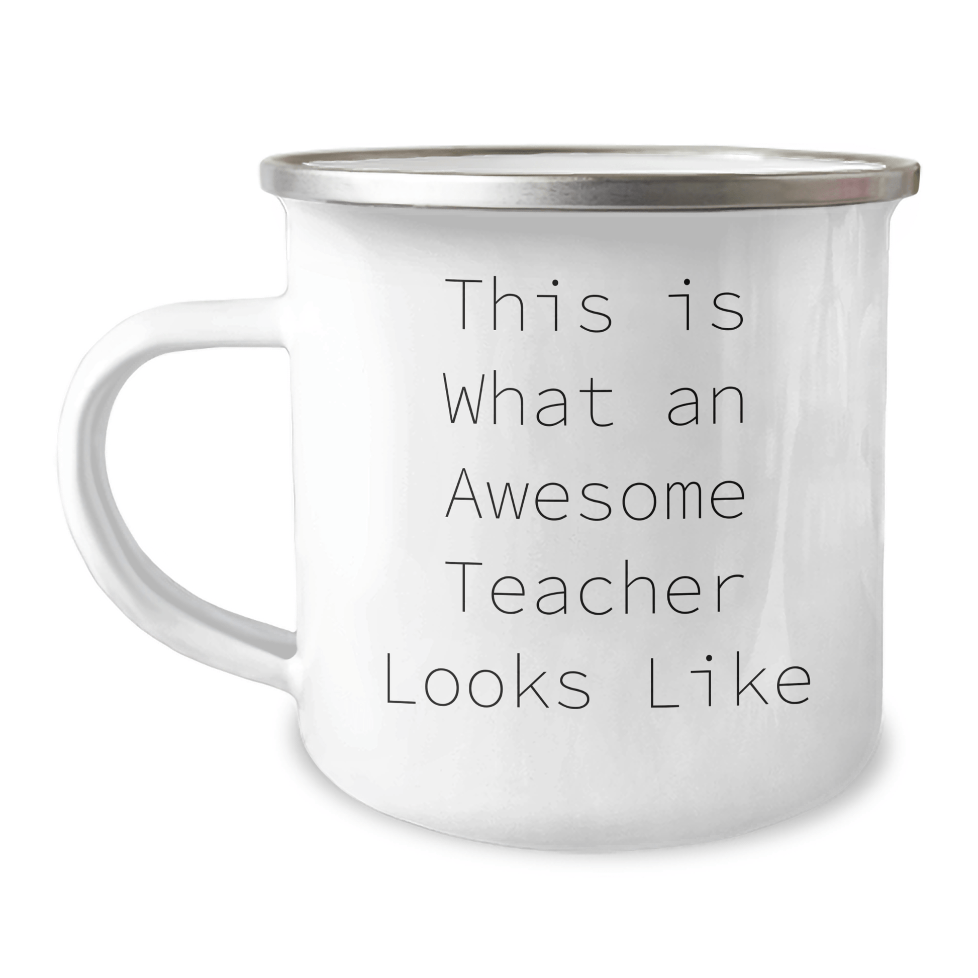 Funny Teacher Gifts from Friends, Unique Camping Mug for Awesome Teachers, 'This Is What An Awesome Teacher Looks Like' Quote, Father's Day Unique Gifts for Men - Victory Thru Vision 
