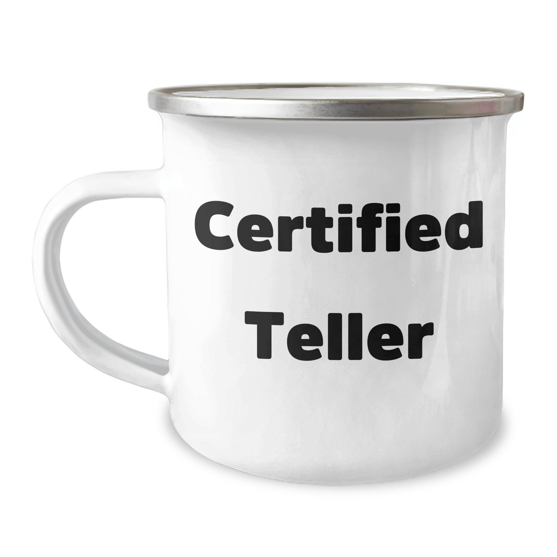 Funny Teller Gifts from Friends - Mother's Day Unique Camping Mug, 12 oz Stainless Steel with Enamel, 'Teller' Quote - Victory Thru Vision 