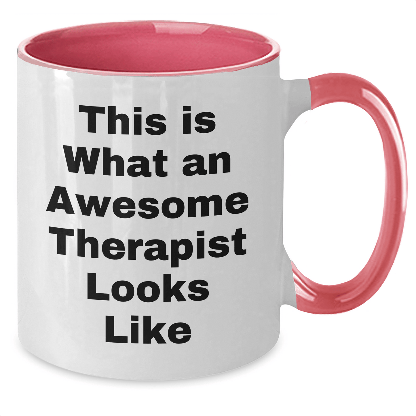 Funny Therapist Gifts from Men, Gifts for Therapist, Two Tone Coffee Mug, This Is What An Awesome Therapist Looks Like, Father's Day Unique Presents - Victory Thru Vision 
