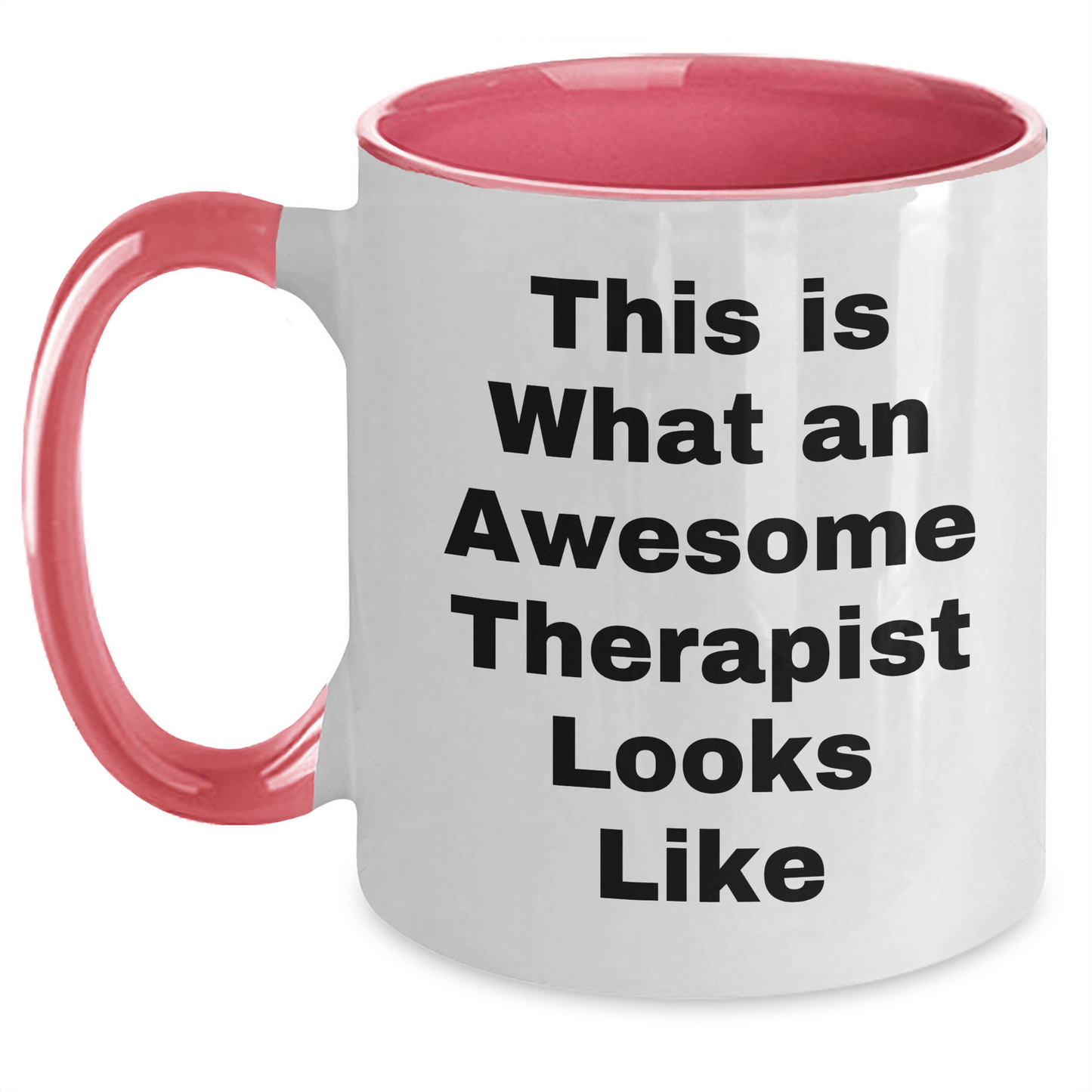 Funny Therapist Gifts from Men, Gifts for Therapist, Two Tone Coffee Mug, This Is What An Awesome Therapist Looks Like, Father's Day Unique Presents - Victory Thru Vision 