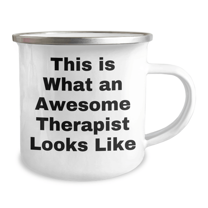 Funny Therapist Gifts from Men, This Is What An Awesome Therapist Looks Like, Camping Mug for Therapist on Father's Day, Gifts for Therapist - Victory Thru Vision 