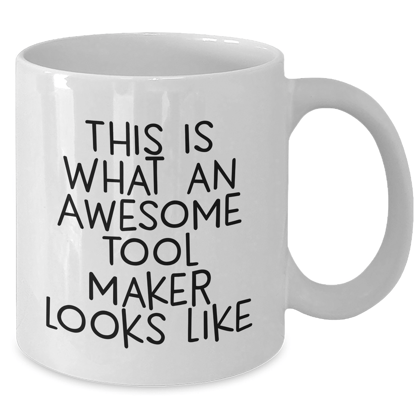 Funny Tool Maker Gifts from Men - This Is What Awesome Looks Like, White Coffee Mug for Tool Maker, 11oz or 15oz, Father's Day Unique Gifts - Victory Thru Vision 