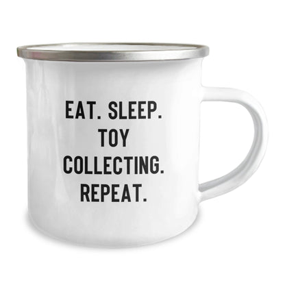 Funny Toy Collecting Gifts for Men Friends Coworkers Family - Eat. Sleep. Toy Collecting. Repeat. - Camping Mug for Graduation Unique Gifts - Victory Thru Vision