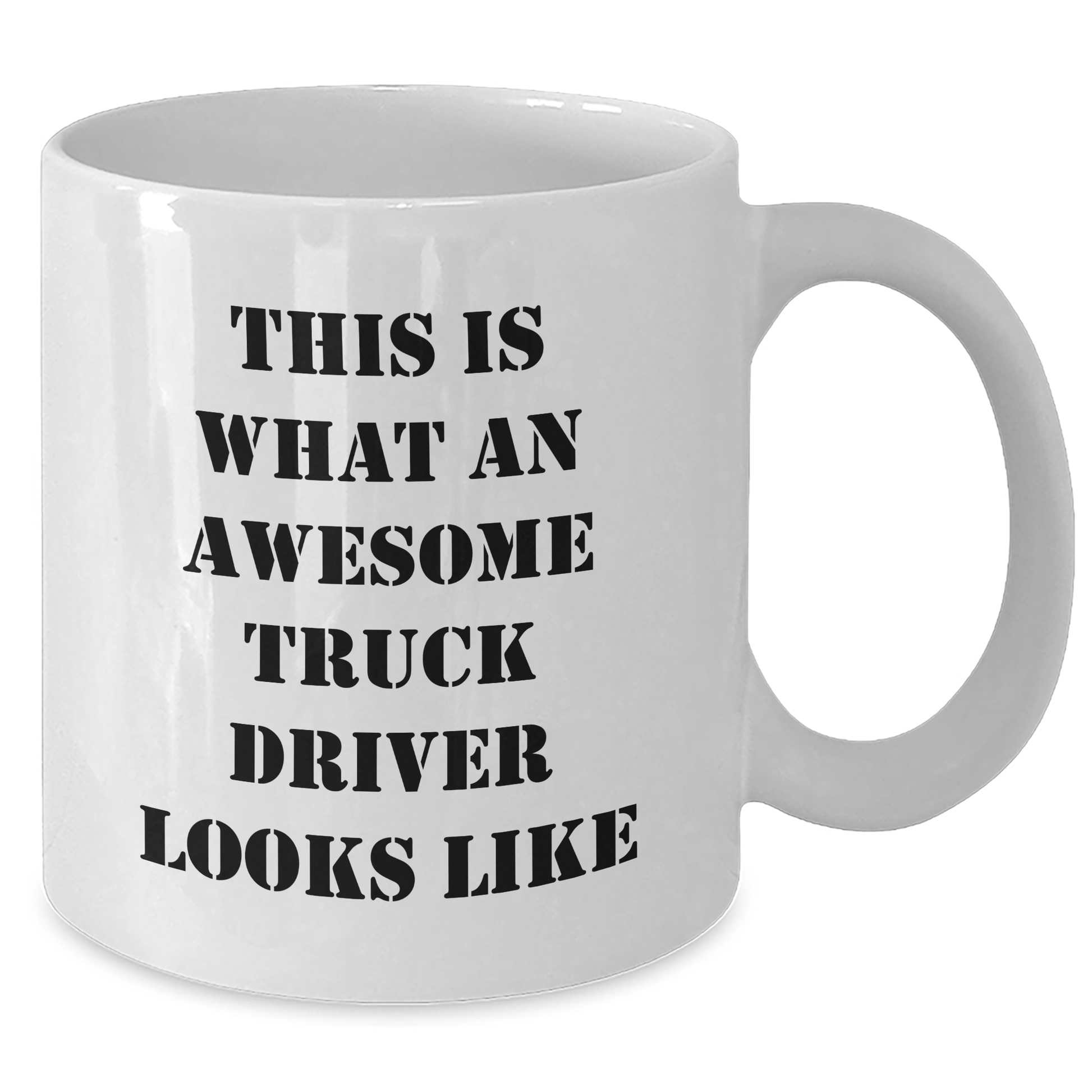 Funny Truck Driver Gifts from Family for Awesome Truck Driver, White Coffee Mug for Father's Day - Victory Thru Vision 