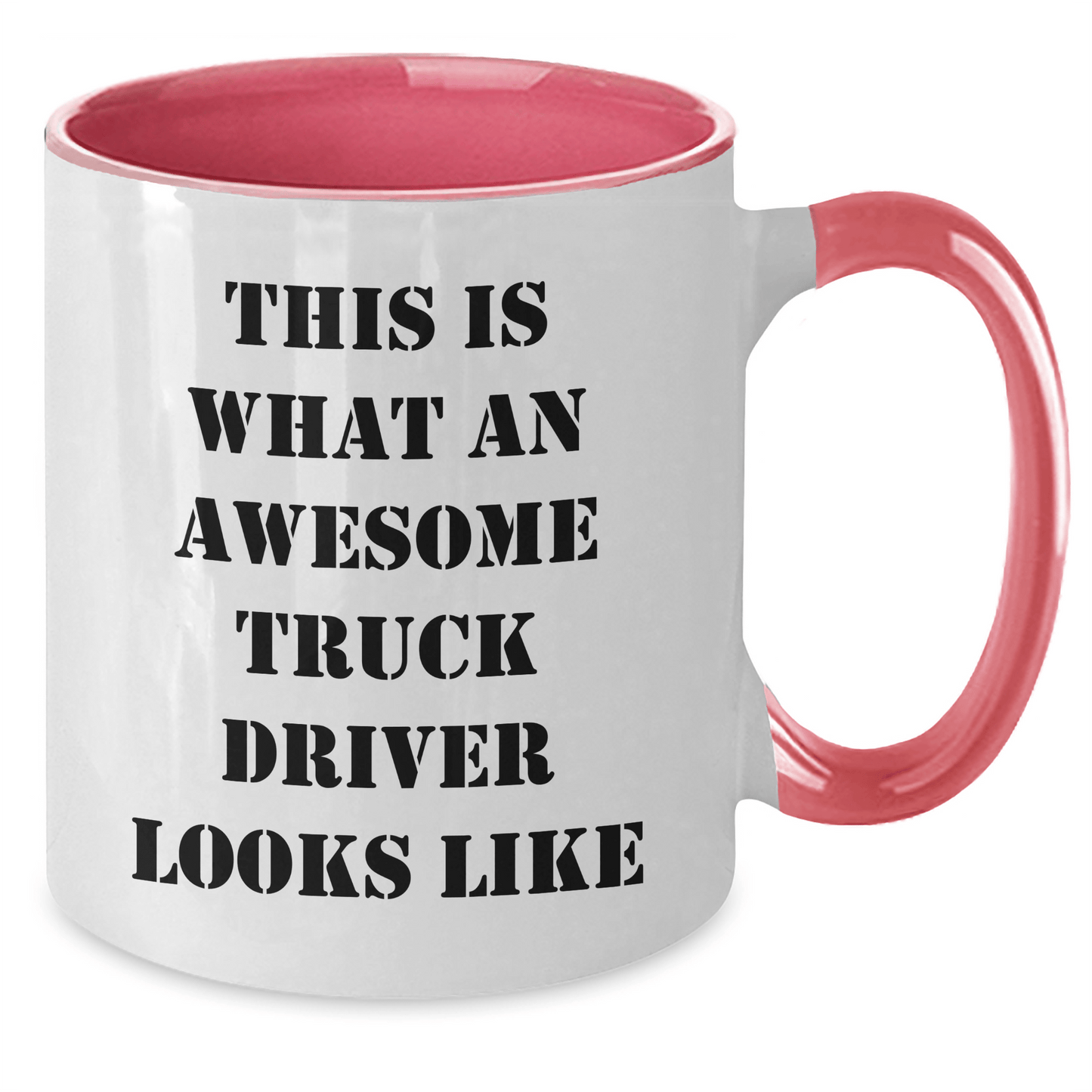 Funny Truck Driver Gifts - This Is What An Awesome Truck Driver Looks Like, Two Tone Coffee Mug for Father's Day, Gifts from Men to Truck Drivers - Victory Thru Vision 
