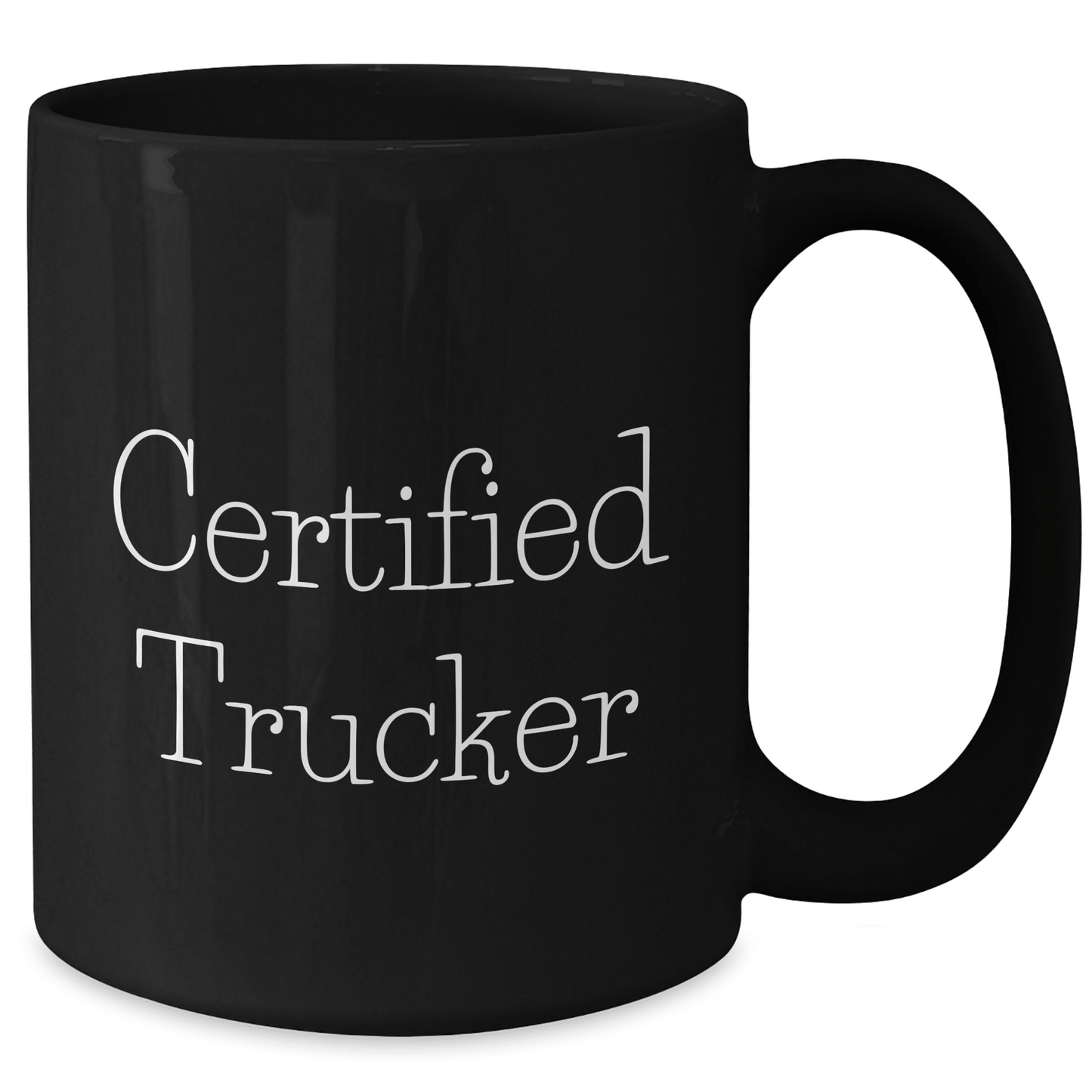 Funny Trucker Quotes Gifts for Men from Family - Black 11oz or 15oz Coffee Mug for Father's Day - Victory Thru Vision 