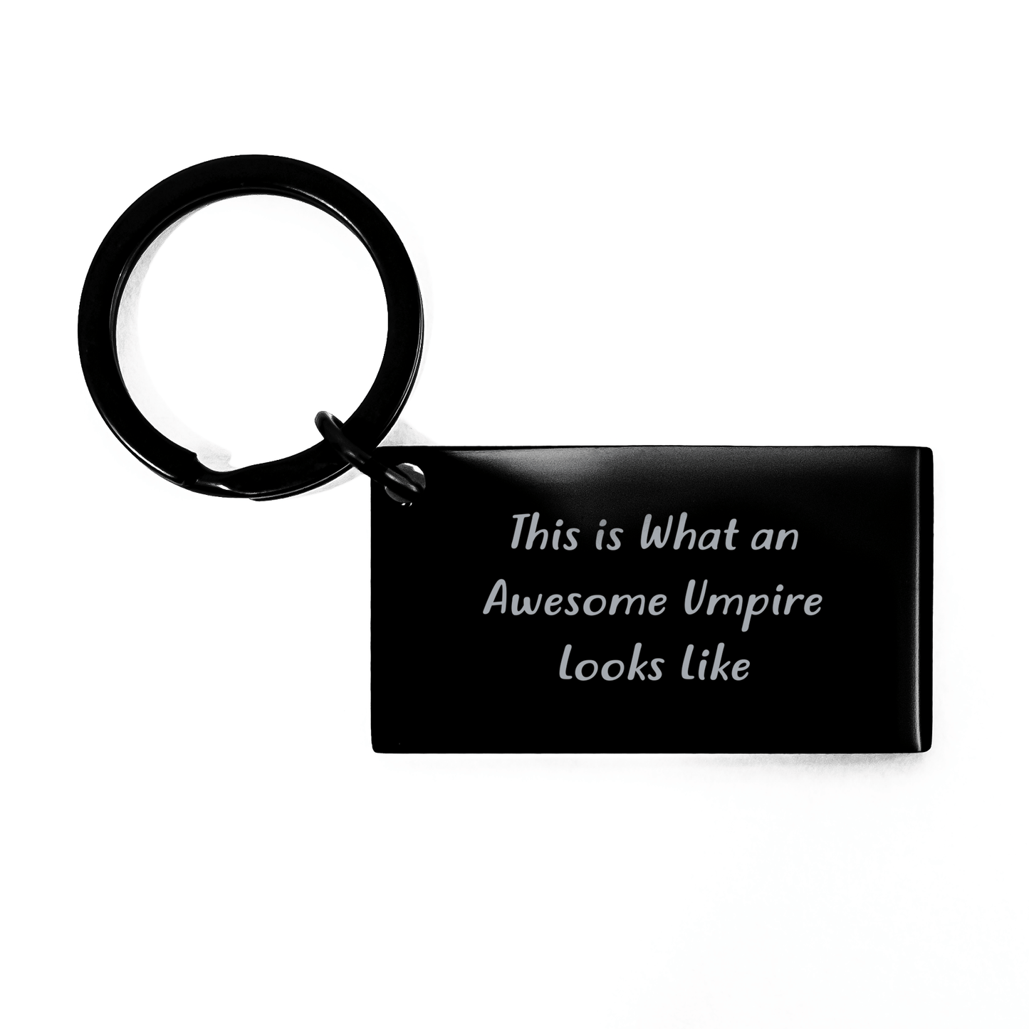 Funny Umpire Gifts for Men, Umpire Keychain with Inspirational Quote, Gifts from Men to Umpire, Gifts for Umpire's Father's Day - Victory Thru Vision 