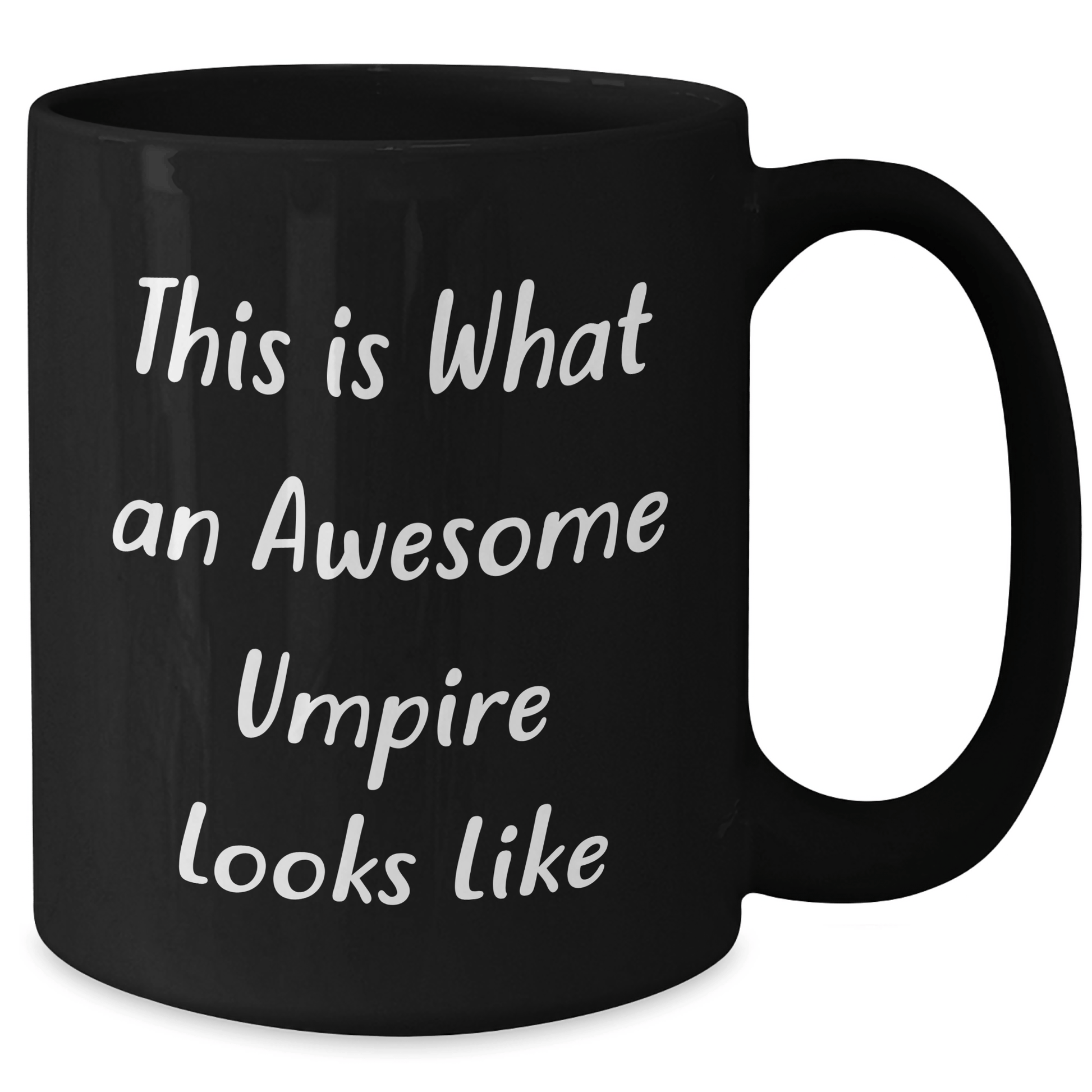 Funny Umpire Gifts from Men to Umpire Friends for Father's Day - Awesome Umpire Black Coffee Mug, 11oz or 15oz - Victory Thru Vision 