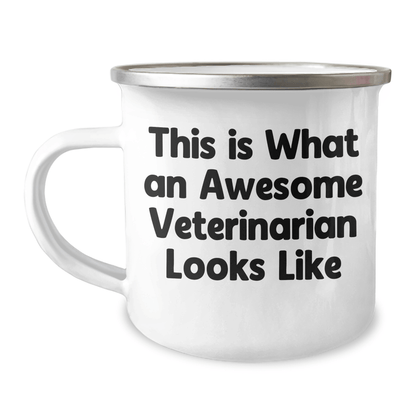 Funny Veterinarian Gifts from Family - This Is What An Awesome Veterinarian Looks Like Camping Mug for Father's Day - Victory Thru Vision 