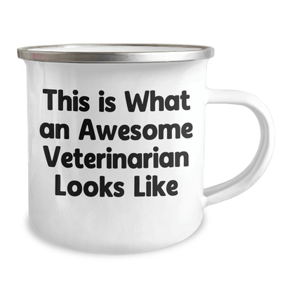 Funny Veterinarian Gifts from Family - This Is What An Awesome Veterinarian Looks Like Camping Mug for Father's Day - Victory Thru Vision 