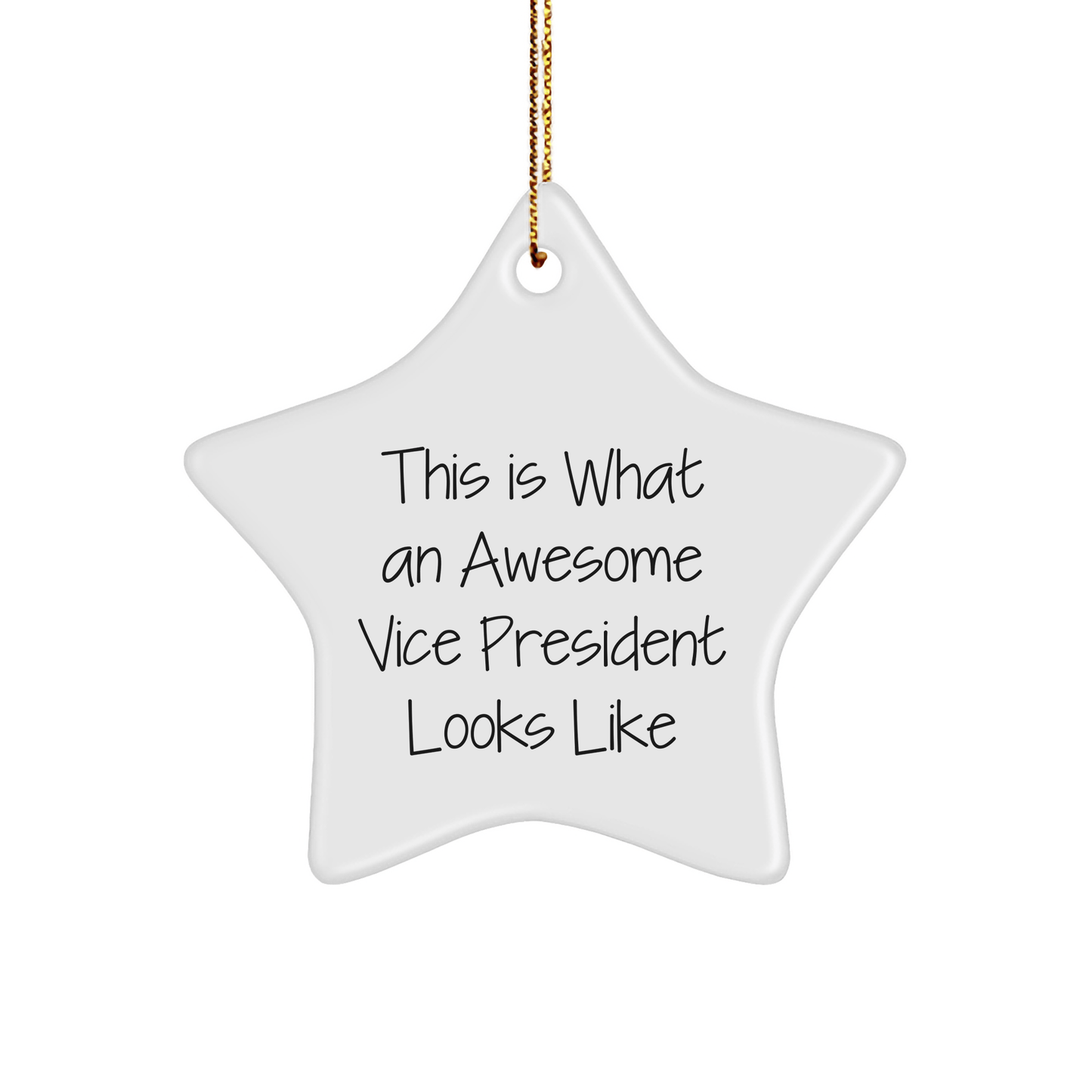 Funny Vice President Gifts from Friends to Vice President - Star Ornament This Is What An Awesome Vice President Looks Like - Christmas Unique Presents - Victory Thru Vision