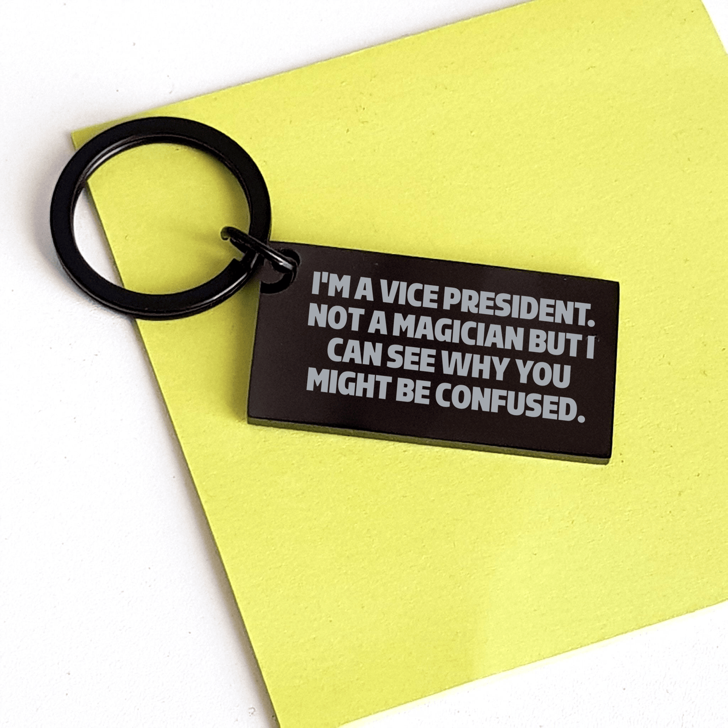 Funny Vice President Keychain Gifts from Friends for Men Graduation Unique Vice President Keychain - Victory Thru Vision