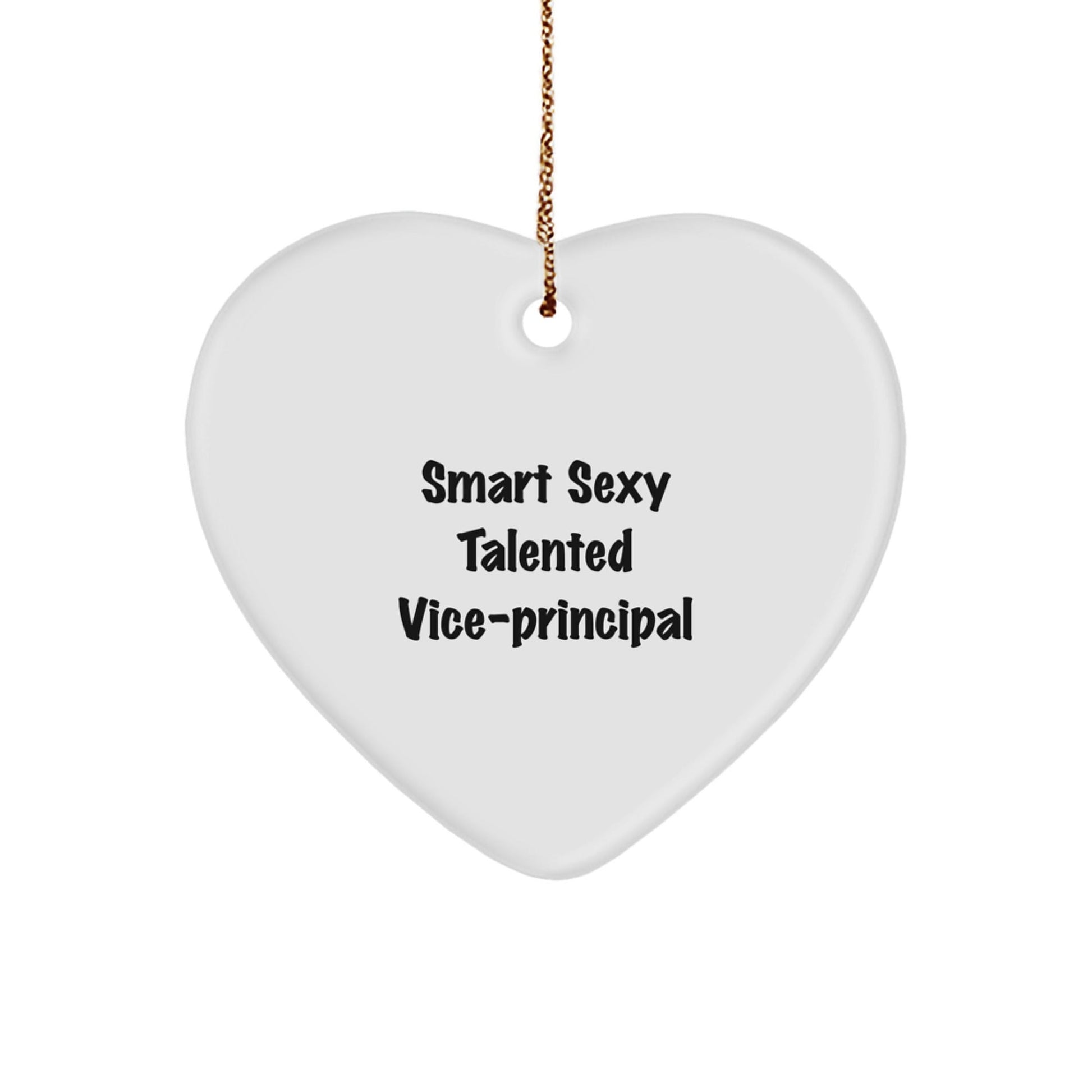 Funny Vice - Principal Gifts for Men from Friends, Smart Sexy Talented Vice - Principal Heart Ornament for Christmas - Victory Thru Vision