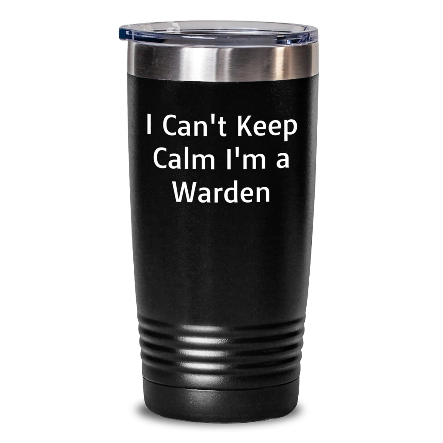 Funny Warden Gifts for Him or Her, I Can't Keep Calm I'm A Warden Tumbler, Graduation Unique Gifts from Men to Women, Coworkers, Family, Friends - Victory Thru Vision