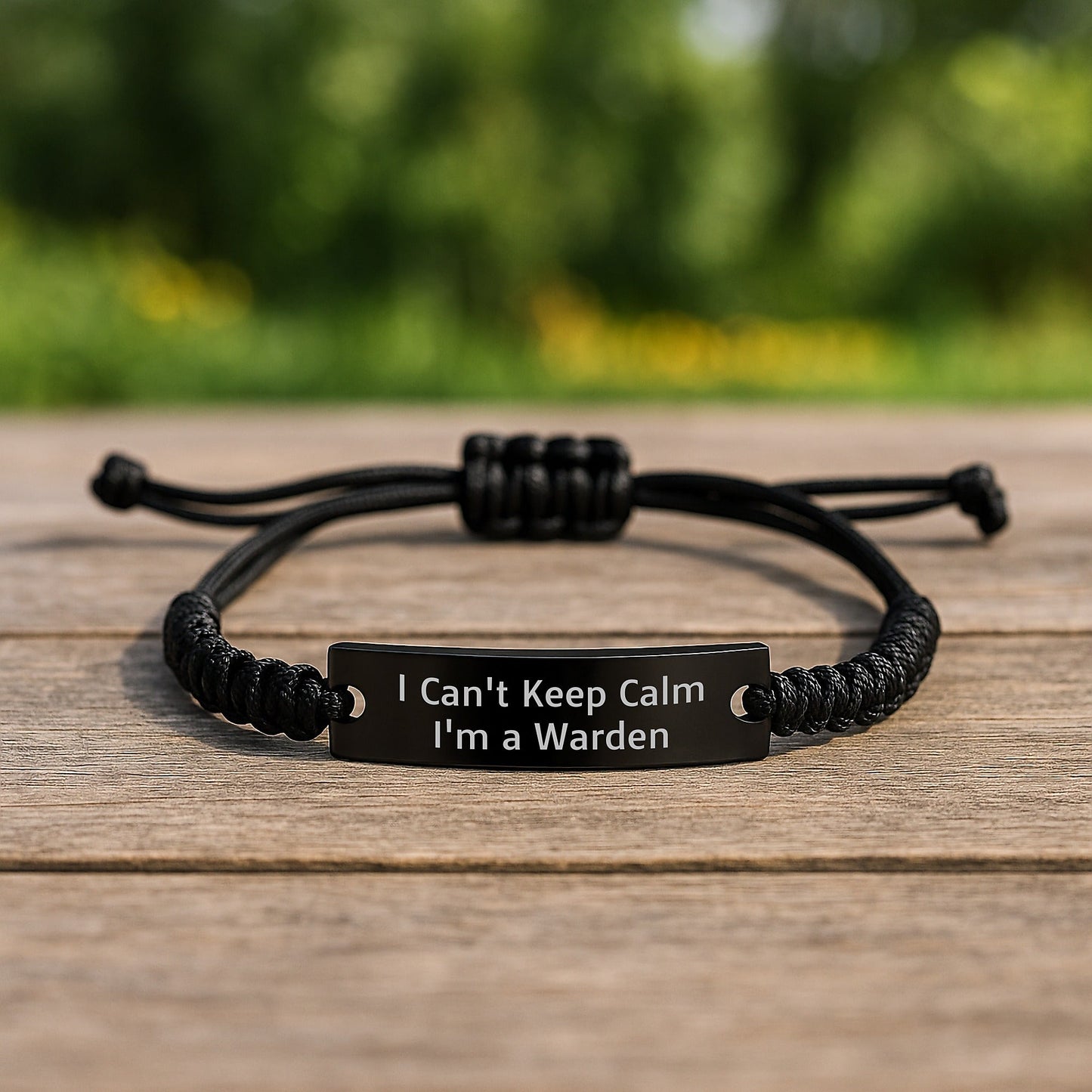 Funny Warden Gifts from Friends, I Can't Keep Calm I'm A Warden, Adjustable Rope Bracelet for Warden, Graduation Unique Gifts - Victory Thru Vision
