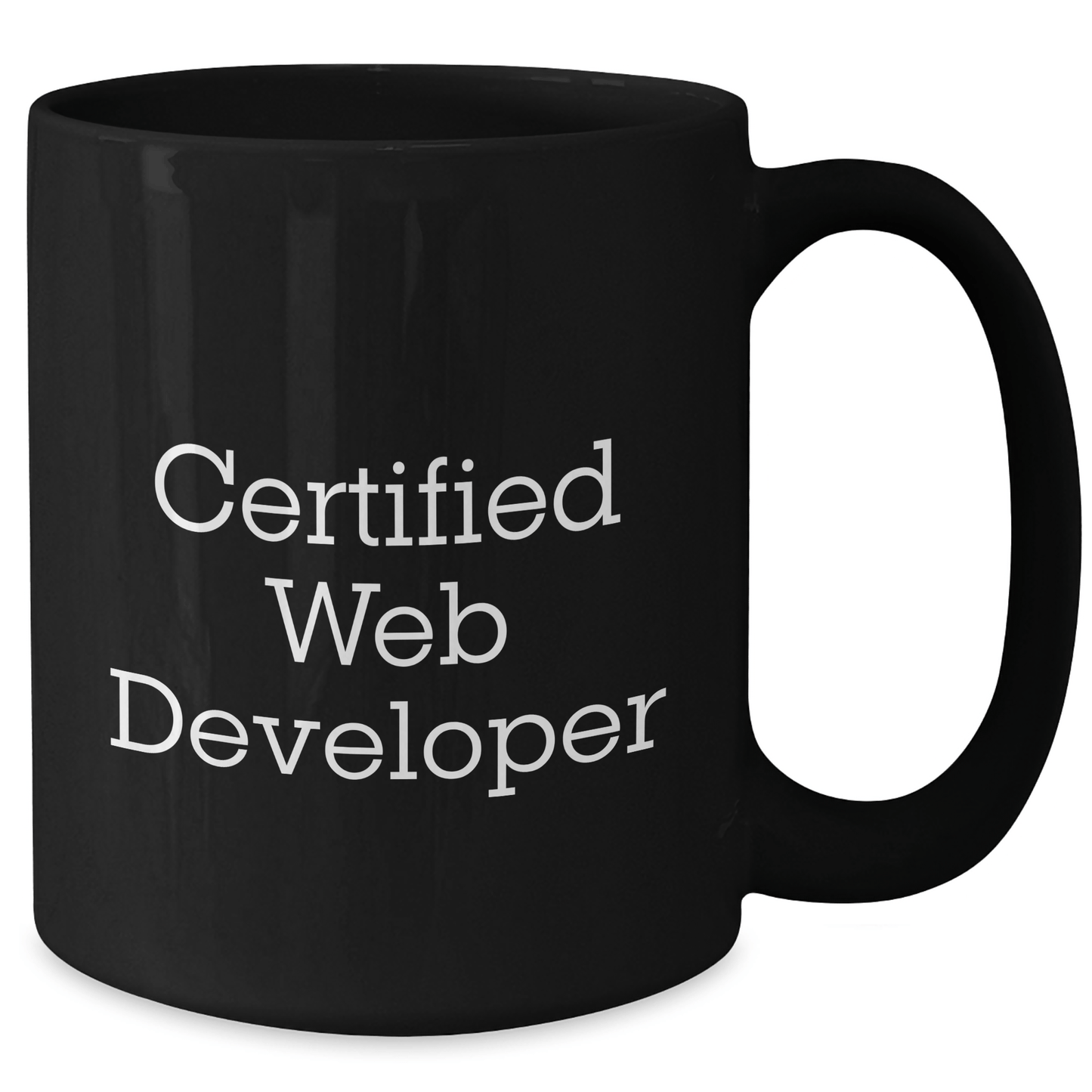 Funny Web Developer Gifts, Black Coffee Mug for Dad, 'Certified Web Developer' Quote, Father's Day Unique Gifts from Family - Victory Thru Vision 