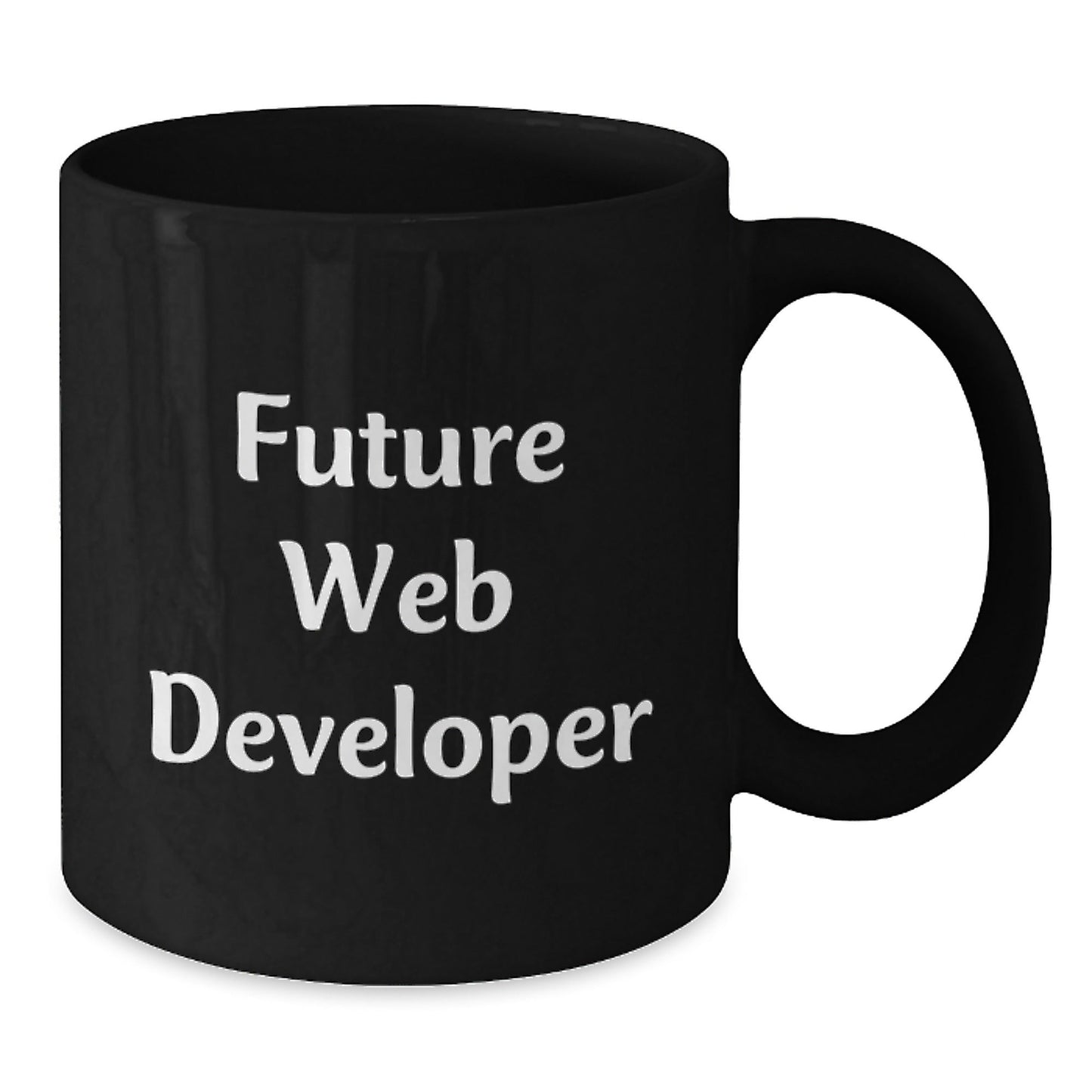 Funny Web Developer Gifts from Friends for Future Web Developers, Inspirational Black Coffee Mug for Graduation - Victory Thru Vision