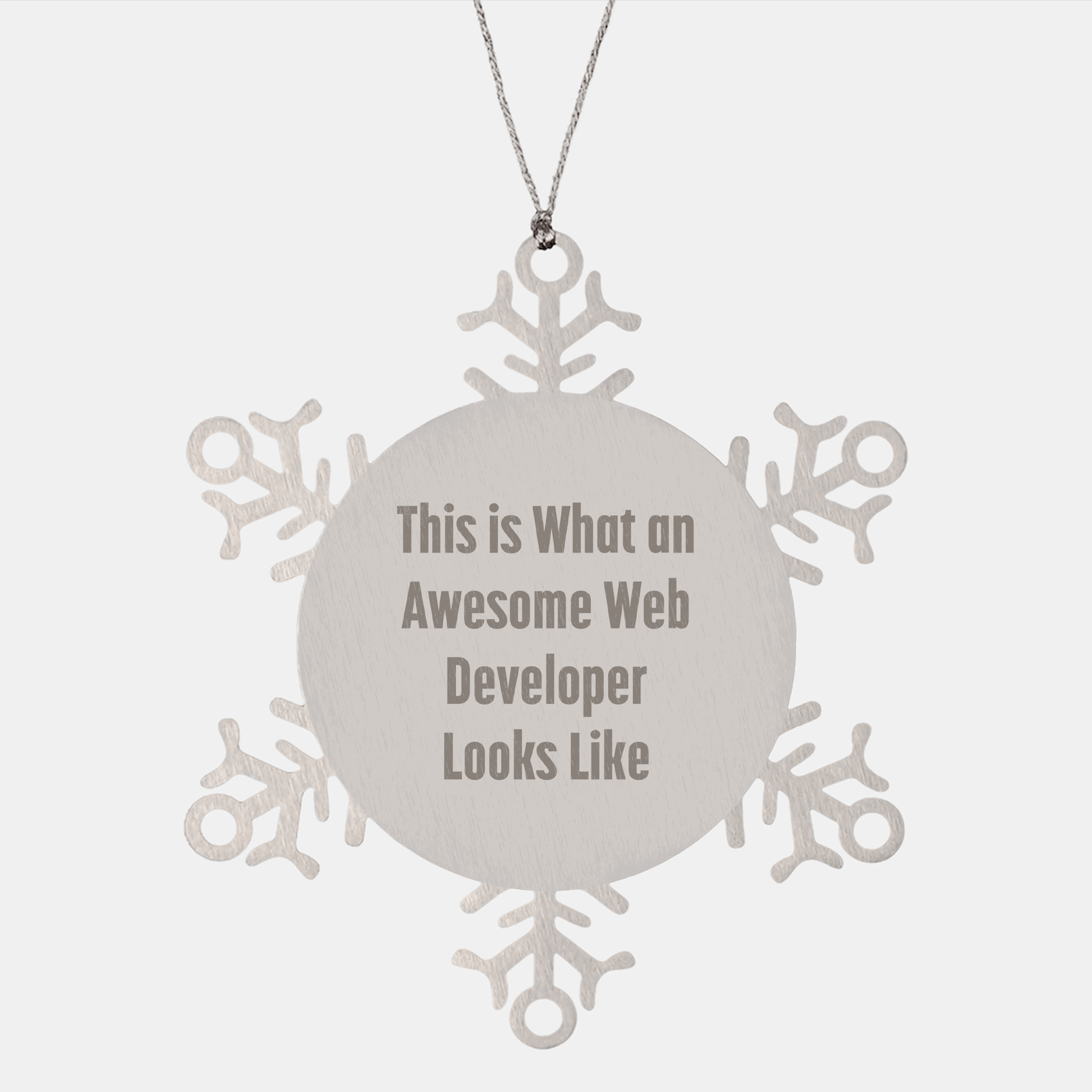 Funny Web Developer Snowflake Ornament Gifts from Friends to Web Developers, Christmas Unique Presents for Men, Inspirational Motivational Quote - Victory Thru Vision