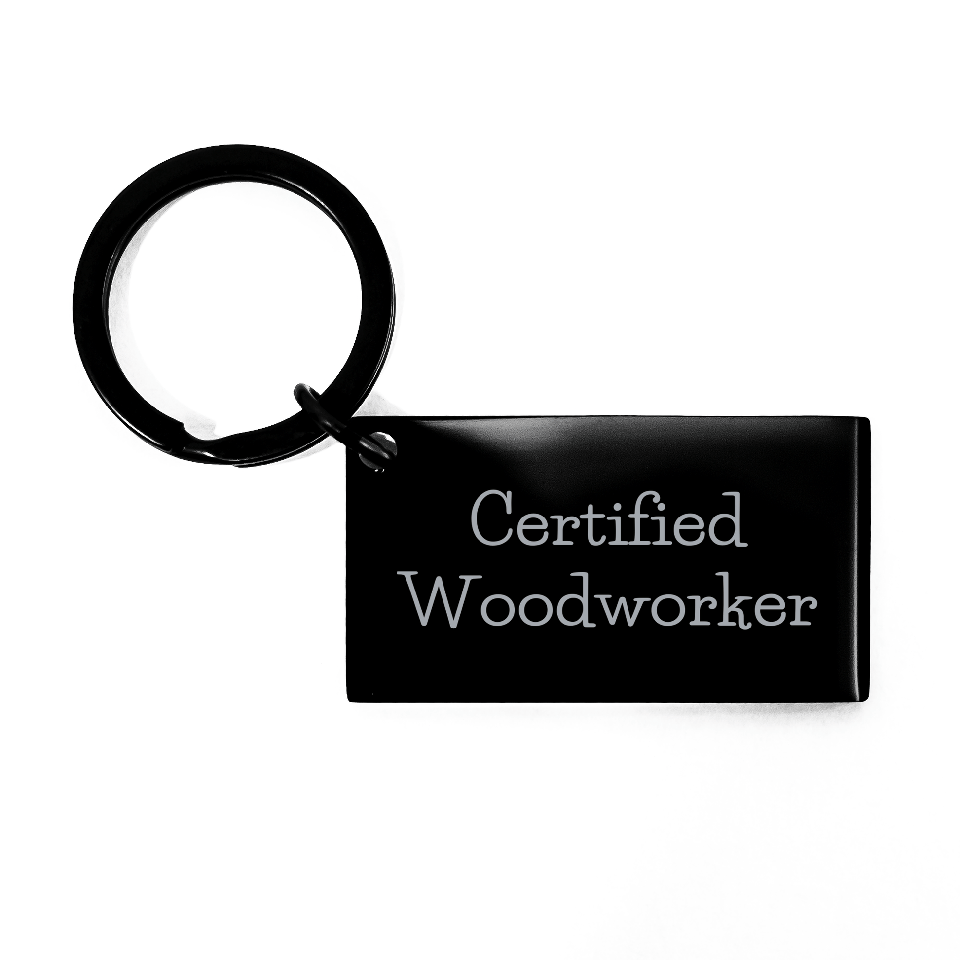 Funny Woodworker Gifts from Friends for Father's Day Keychain, 'You're a-maze-ing', Certified Woodworker Quote, Black Stainless Steel Keychain, Engraved Keychain - Victory Thru Vision 