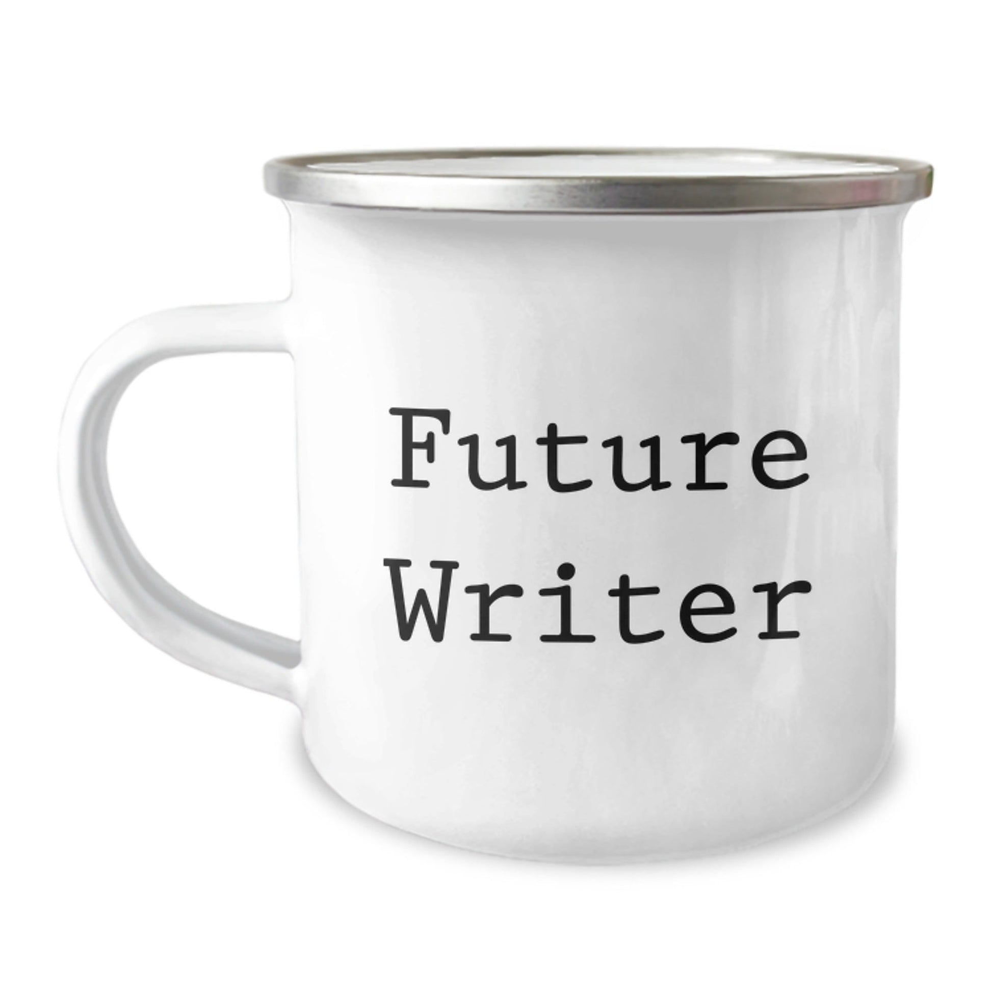 Funny Writer Gifts for Future Writers, 'May You Write with All Your Heart' Quote on Camping Mug, 12 oz Stainless Steel with Enamel Finish, Gifts from Friends to Future Writers - Victory Thru Vision