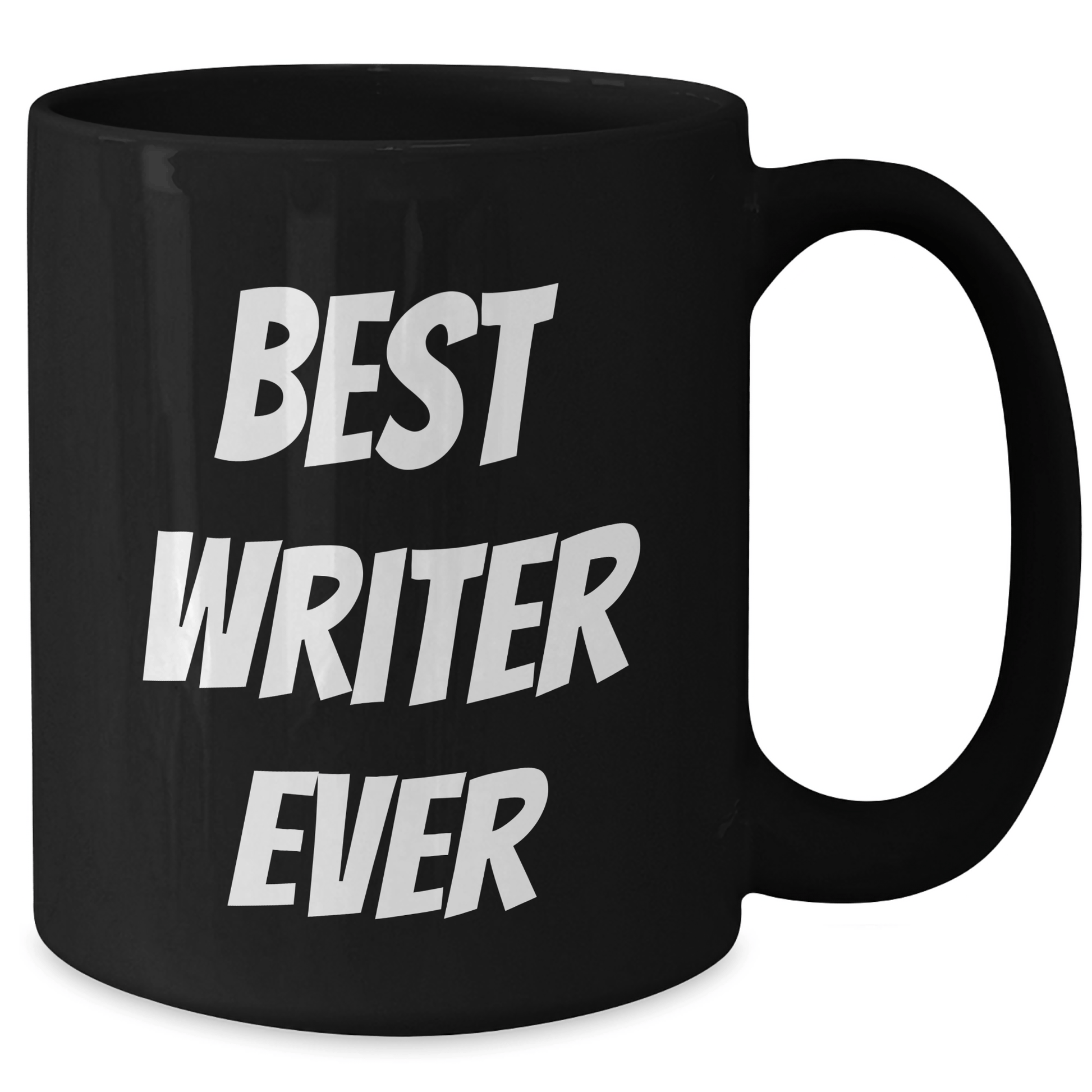 Funny Writer Gifts from Friends for Best Writer Ever Graduation Unique Gifts, Black Coffee Mug, 11oz or 15oz, Microwave and Dishwasher Safe - Victory Thru Vision