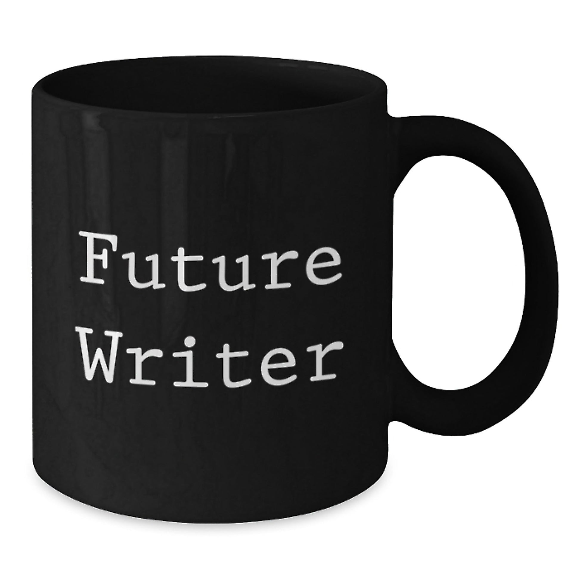 Funny Writer Gifts from Friends for Future Writers Graduation Unique Gifts, Black Coffee Mug, 'Future Writer' - Victory Thru Vision