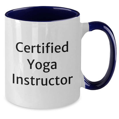Funny Yoga Instructor Gifts - 'Namaste, Dad!' Two Tone Coffee Mug for Father's Day, Gifts from Mom, Friends, or Coworkers to Yoga Instructor Men or Women - Victory Thru Vision