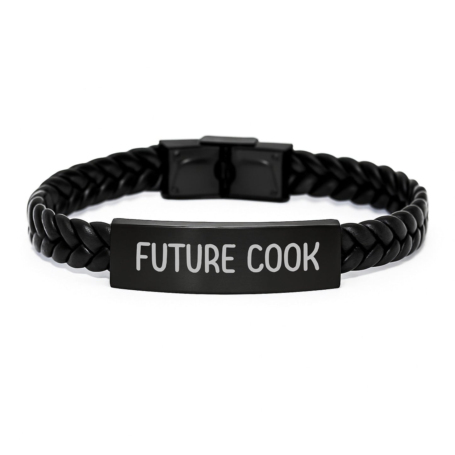 Future Cook's Inspirational Interlaced Leather Bracelet, Gifts from Friends, Unique Graduation Gift for Future Cook - Victory Thru Vision