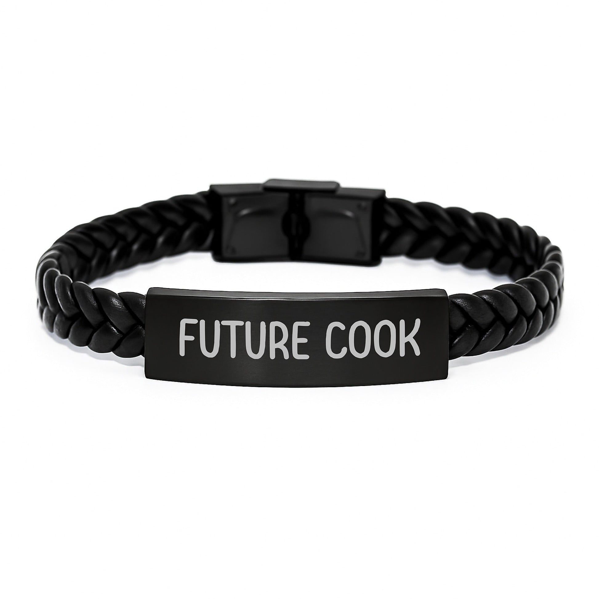 Future Cook's Inspirational Interlaced Leather Bracelet, Gifts from Friends, Unique Graduation Gift for Future Cook - Victory Thru Vision