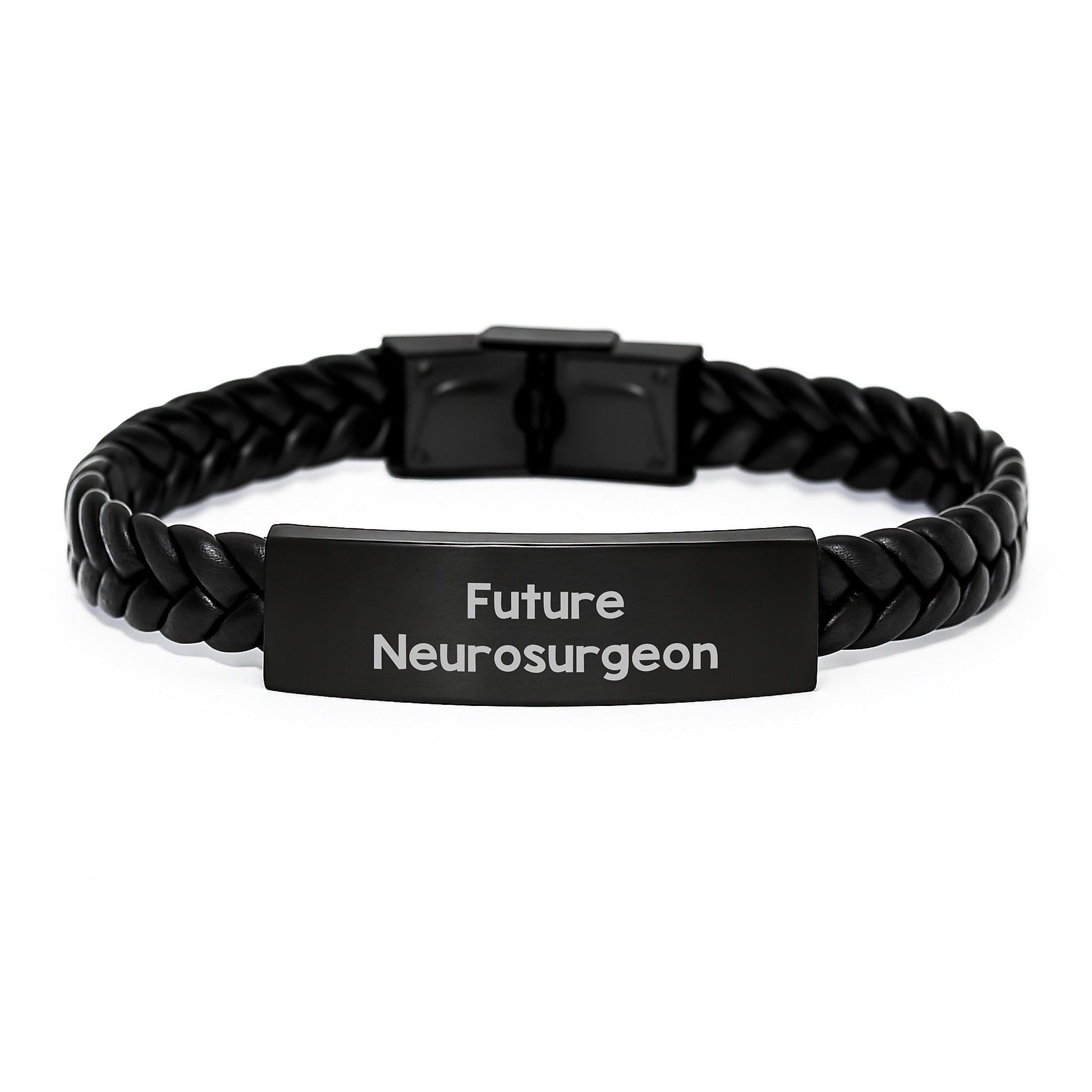 Future Neurosurgeon Inspirational Quote Interlaced Leather Bracelet, Gifts from Friends to Future Neurosurgeon, Graduation Unique Gifts for Neurosurgeon - Victory Thru Vision
