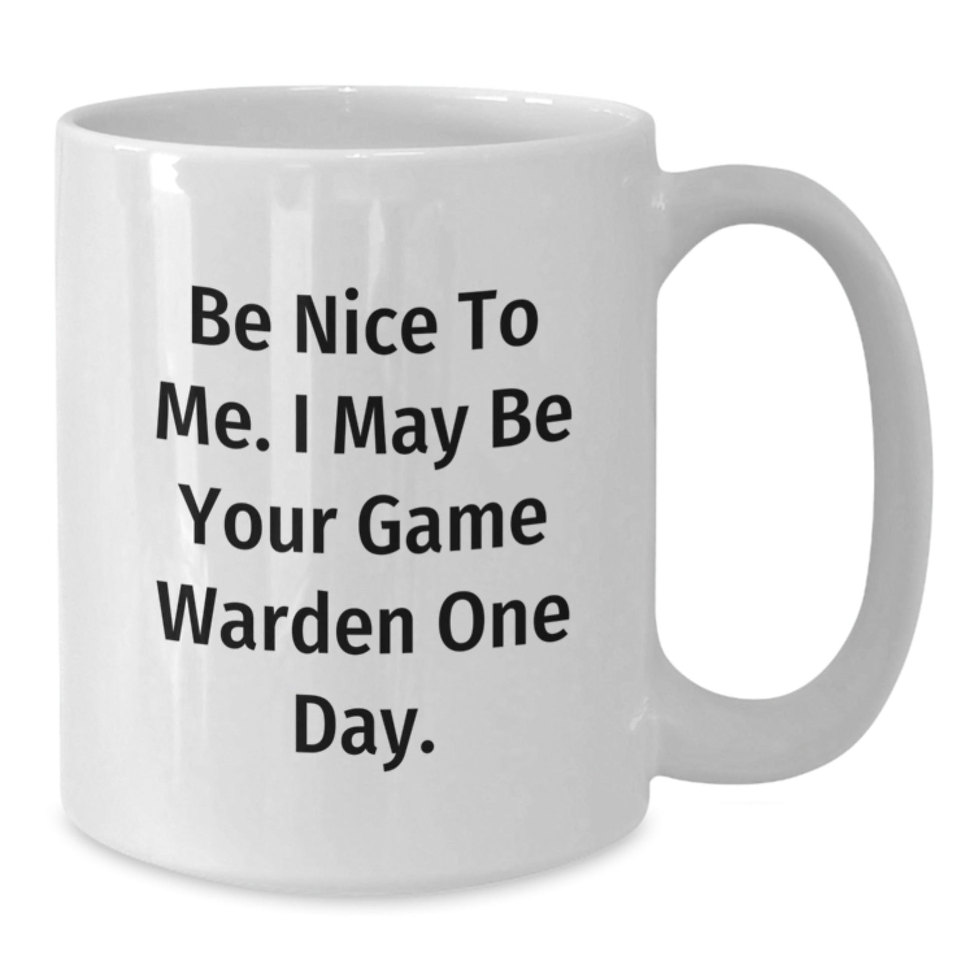 Game Warden Humor White Coffee Mug, Funny Quote for Birthday Unique Gifts from Family, Friends, or Coworkers - Victory Thru Vision