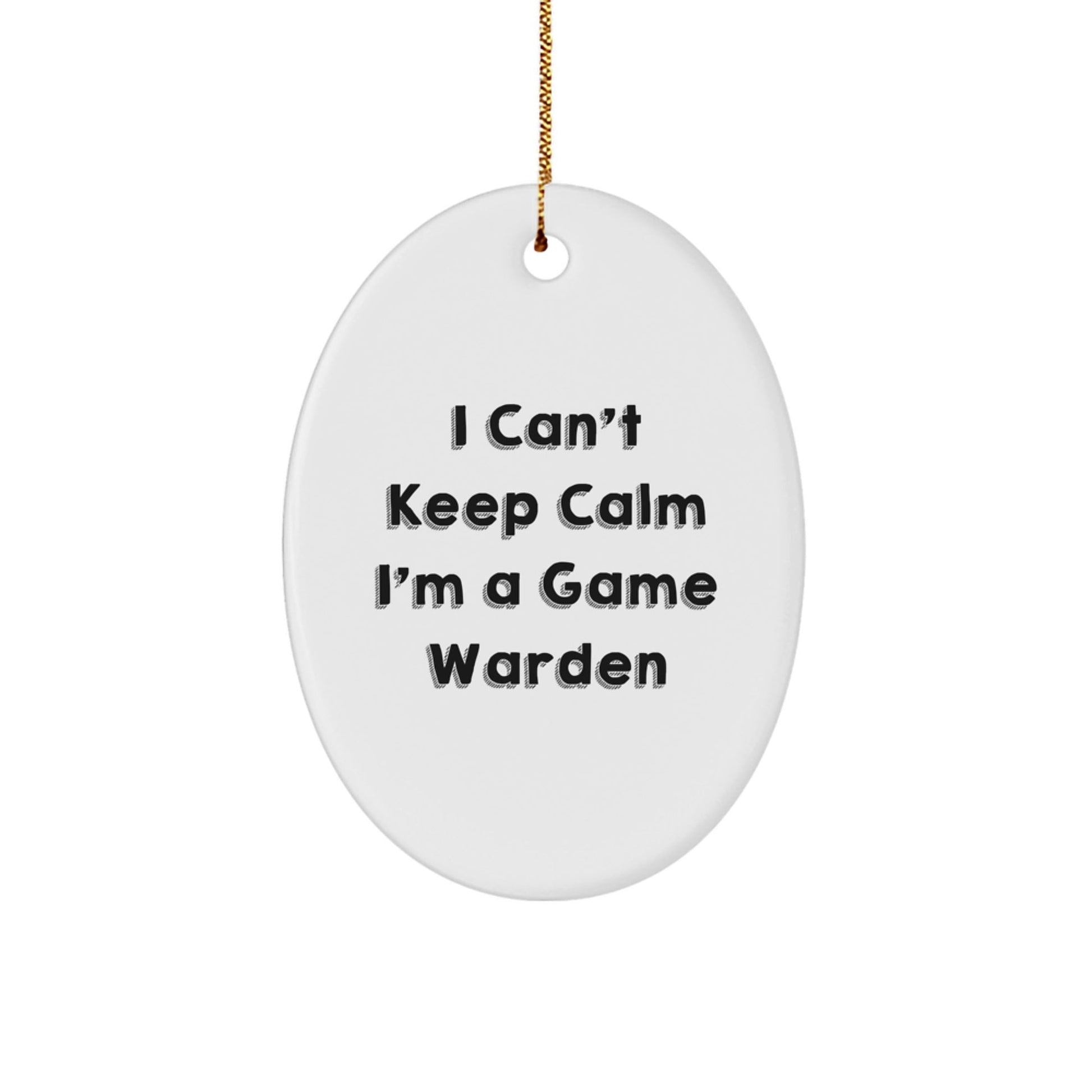 Game Warden Oval Ornament, Funny Quote Gifts from Men to Game Wardens, Unique Christmas Unique Gifts for Friends - Victory Thru Vision