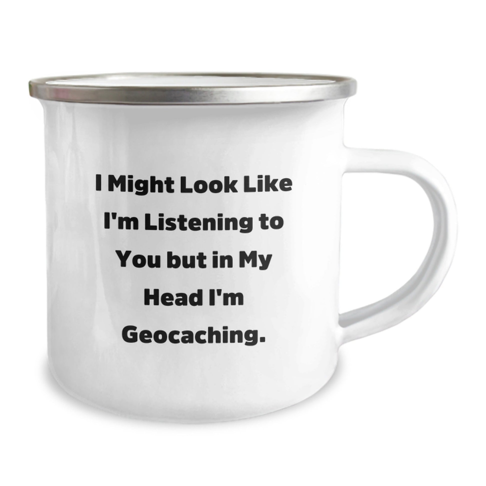 Geocaching Gifts for Men, Funny Camping Mug with Quote, Birthday Unique Gifts from Friends to Geocaching Enthusiasts, Gifts for Geocaching Partners - Victory Thru Vision