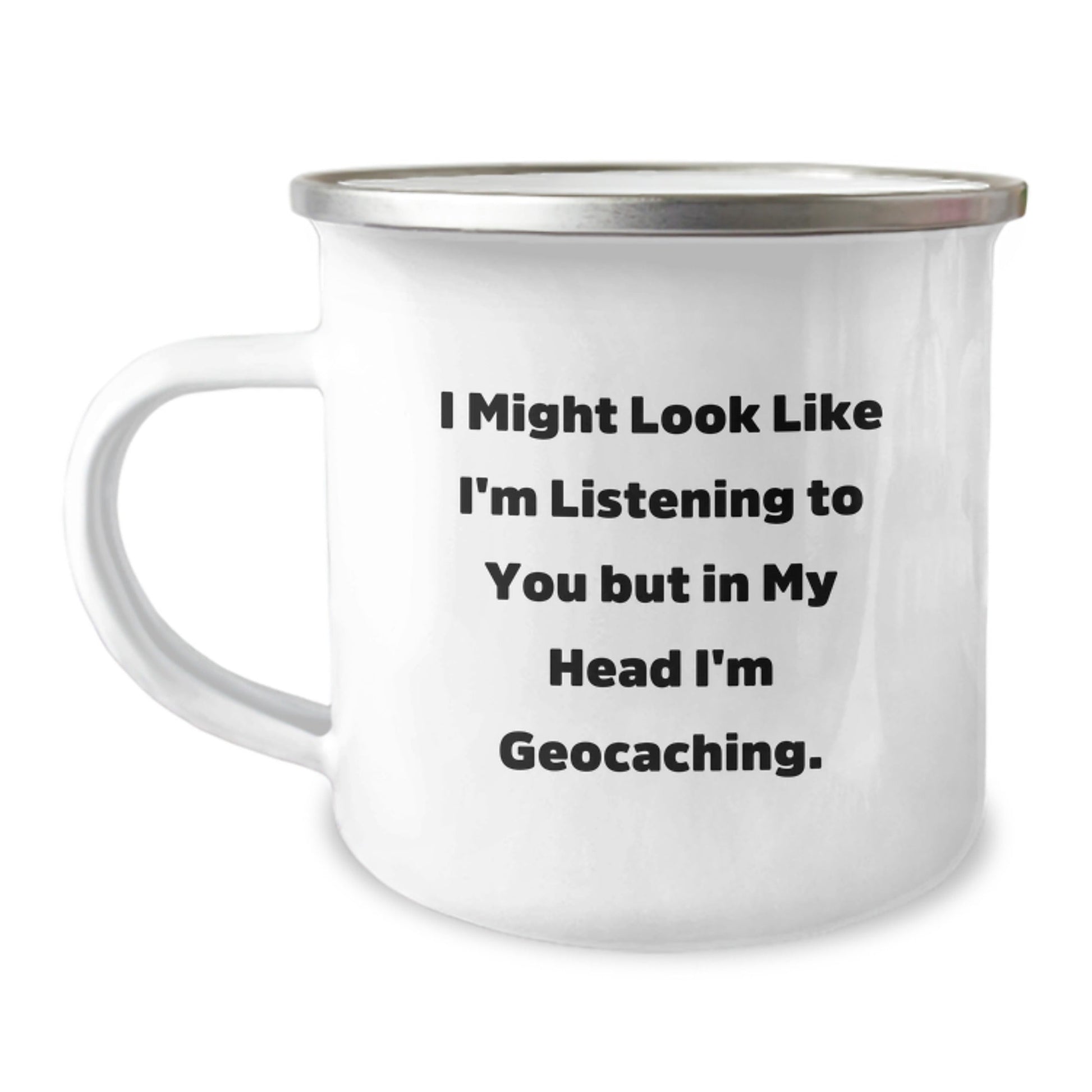 Geocaching Gifts for Men, Funny Camping Mug with Quote, Birthday Unique Gifts from Friends to Geocaching Enthusiasts, Gifts for Geocaching Partners - Victory Thru Vision