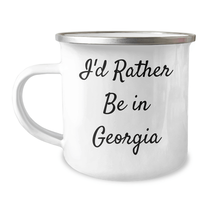 Georgia Camping Mug - 'I'd Rather Be In Georgia' - Unique Gifts for Men, Women, and Friends - Funny Graduation Presents - Victory Thru Vision 