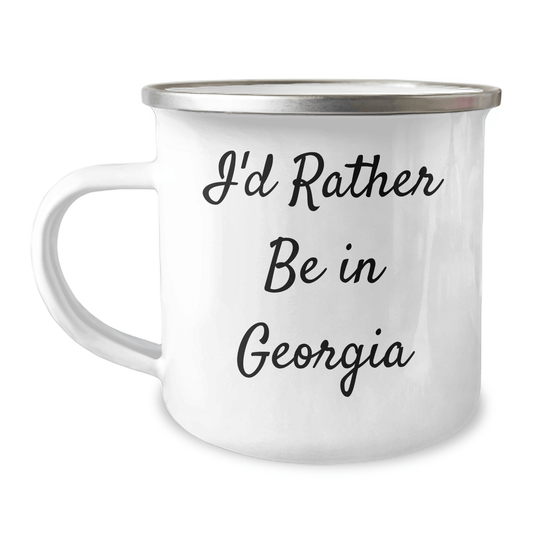 Georgia Camping Mug - 'I'd Rather Be In Georgia' - Unique Gifts for Men, Women, and Friends - Funny Graduation Presents - Victory Thru Vision 
