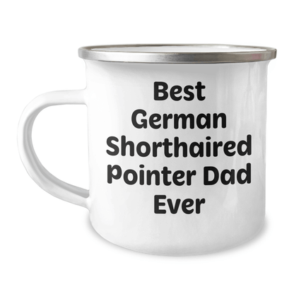 German Shorthaired Pointer Dad Gifts, Funny Camping Mug for Men, Gifts from Family, Unique Father's Day Presents - Victory Thru Vision 