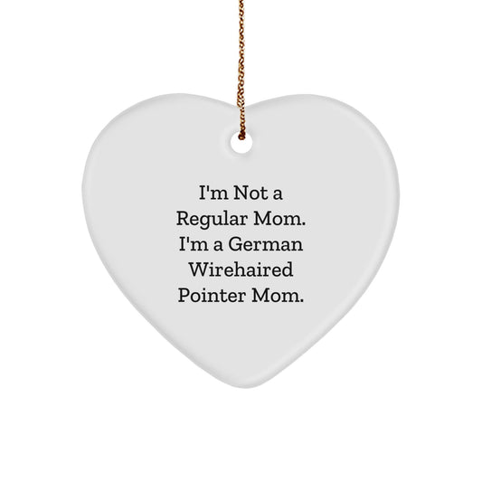 German Wirehaired Pointer Dog Gifts, Funny Mom Life, Heart Ornament from German Wirehaired Pointer Moms for German Wirehaired Pointer Dog Lovers, Christmas Unique Gifts for Women, Friends, Family - Victory Thru Vision