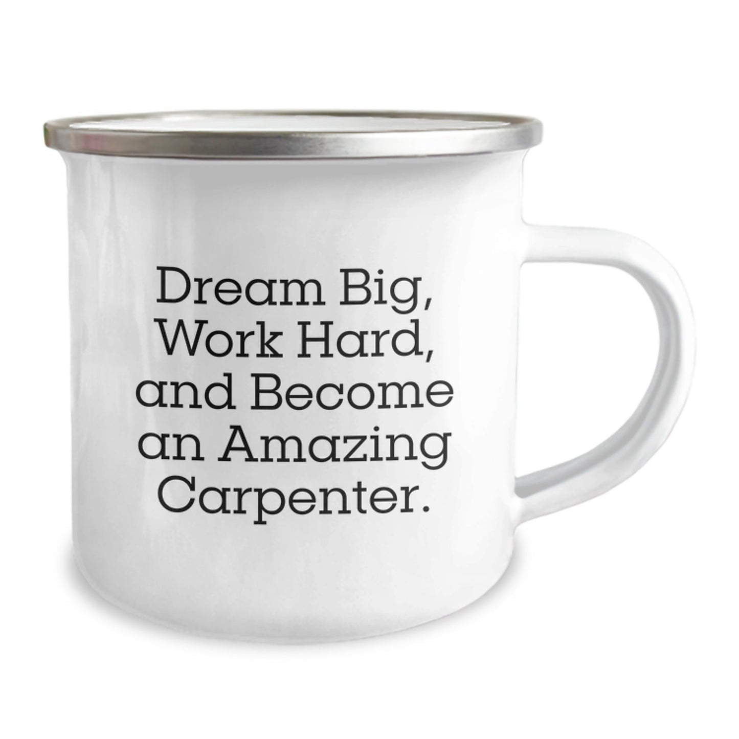 Gifts from Friends and Family for Amazing Carpenters - Funny Inspirational Quote Camping Mug for Graduation - Victory Thru Vision