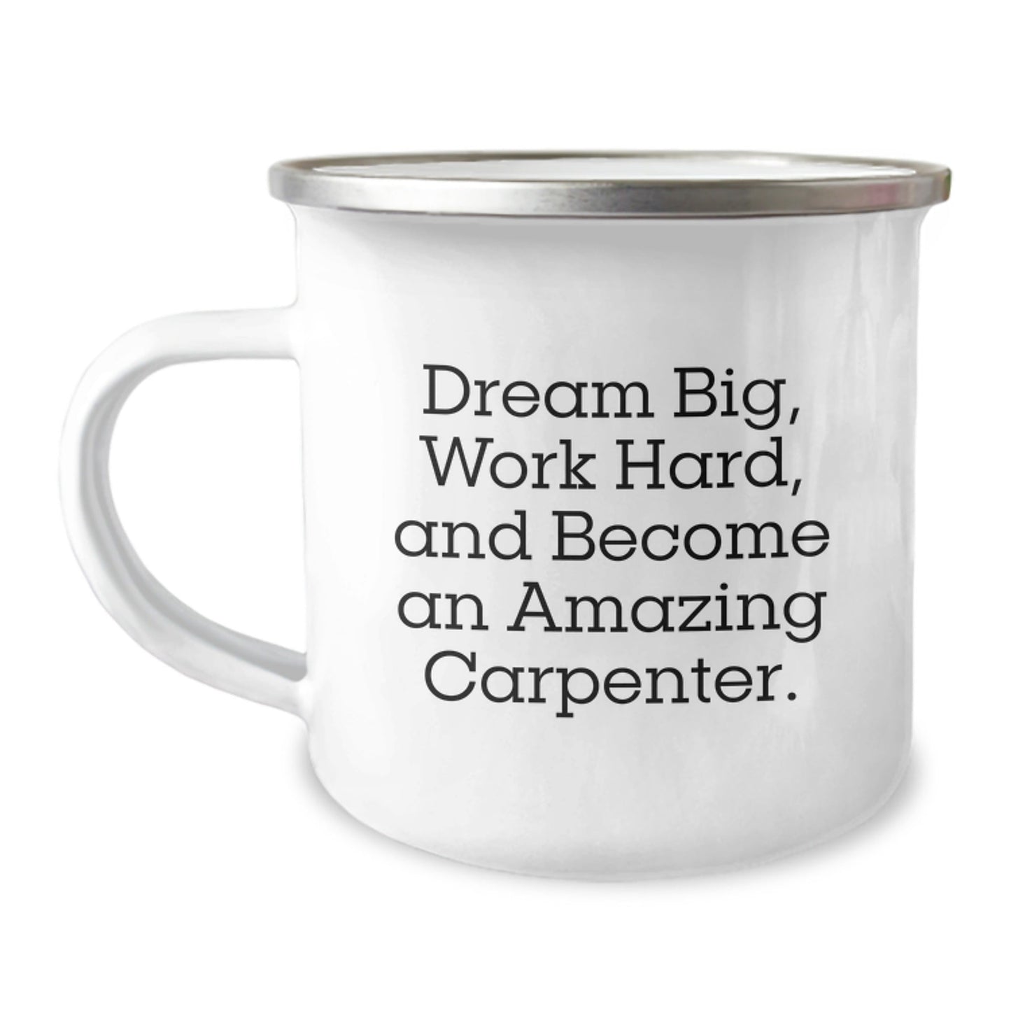 Gifts from Friends and Family for Amazing Carpenters - Funny Inspirational Quote Camping Mug for Graduation - Victory Thru Vision
