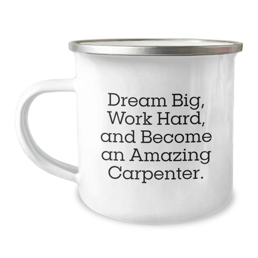 Gifts from Friends and Family for Amazing Carpenters - Funny Inspirational Quote Camping Mug for Graduation - Victory Thru Vision