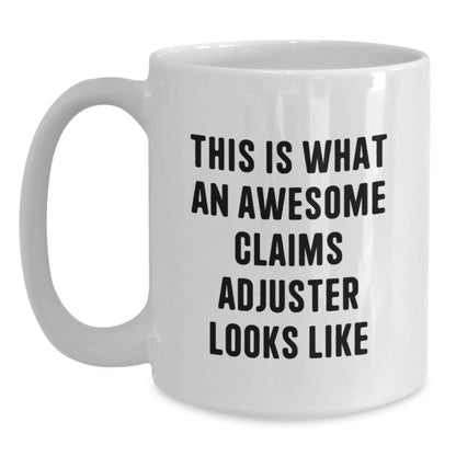 Gifts from Friends for Claims Adjuster, Funny White Coffee Mug, Graduation Unique Gifts - Victory Thru Vision